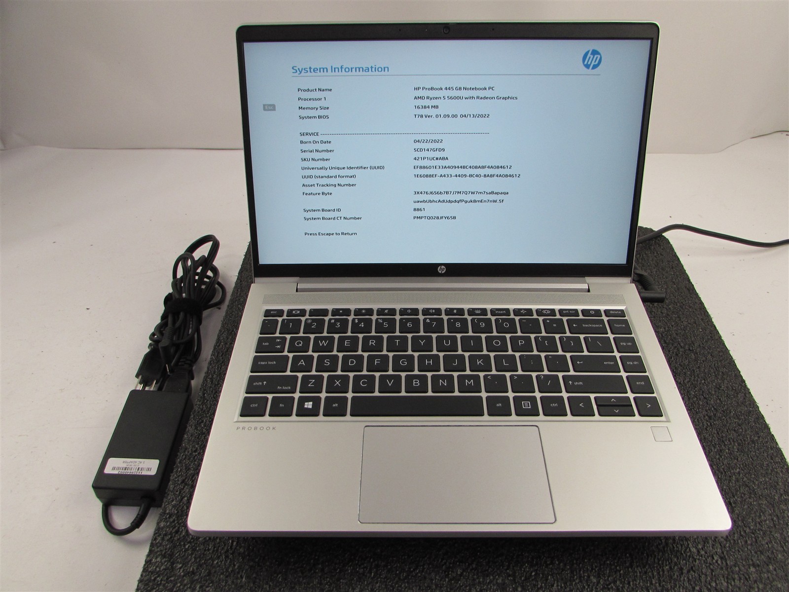 HP PROBOOK 445 (G8) FHD AMD RYZEN 5 5600U 512GB SSD 16GB RAM AMD GPU WIN 11 PRO