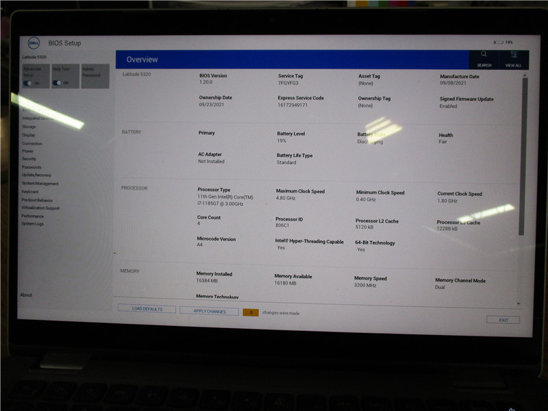 Dell Latitude 5320 Laptop i7-1185G7 16GB No SSD Win 11 COA Grade C