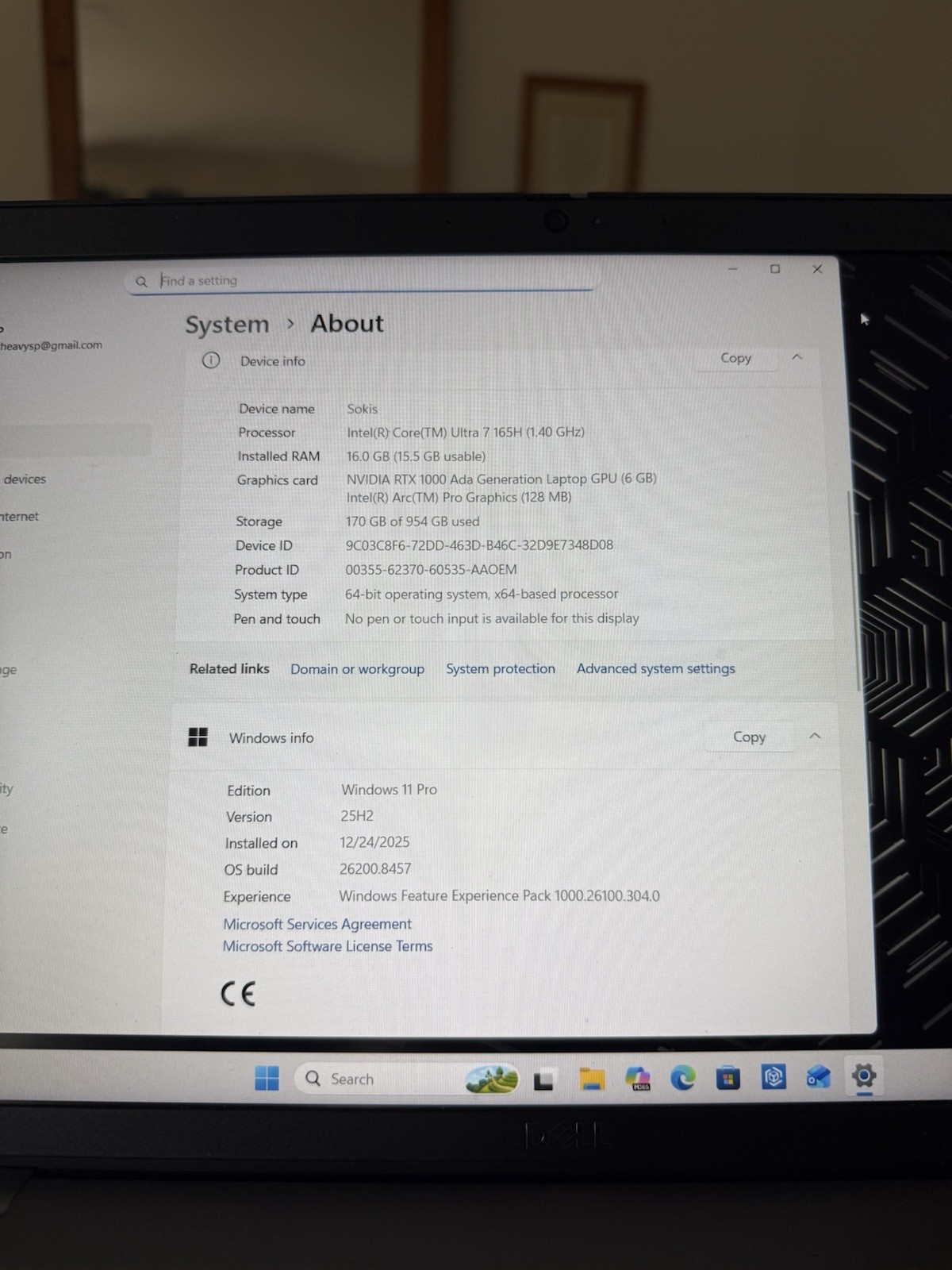 Dell Precision 3591 Workstation – Ultra 7 165H | 16GB | 1TB SSD | RTX 1000 6GB