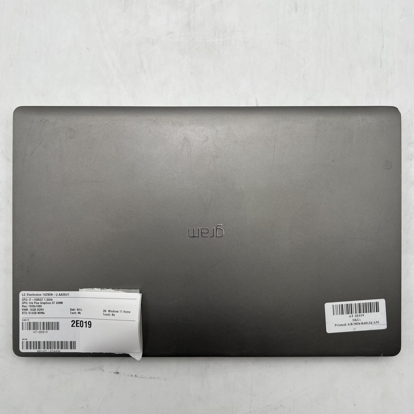 LG Electronics 14Z90N-U.AAS6U1 i7 1065G7 1.3GHz 16GB RAM 512GB SSD Win11H