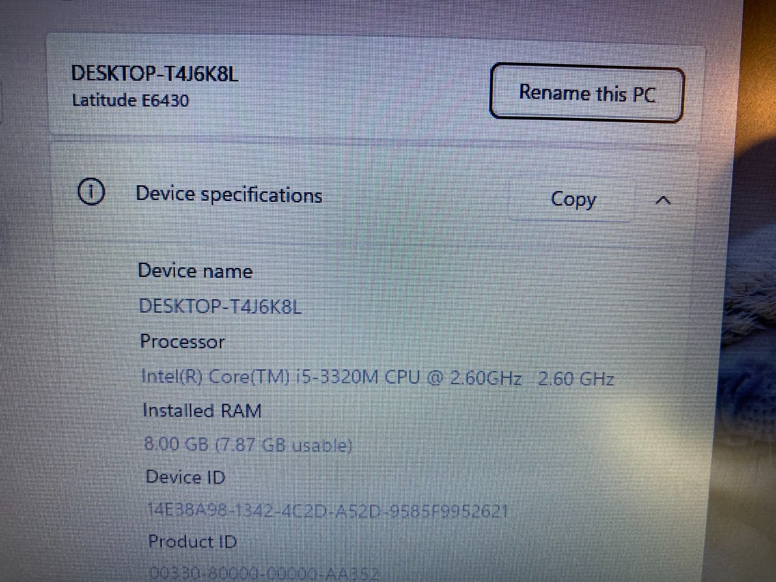 Dell Latitude E6430 Laptop i5-3320M 2.60GHz 8GB RAM 128GB SSD, Windows 11 Pro