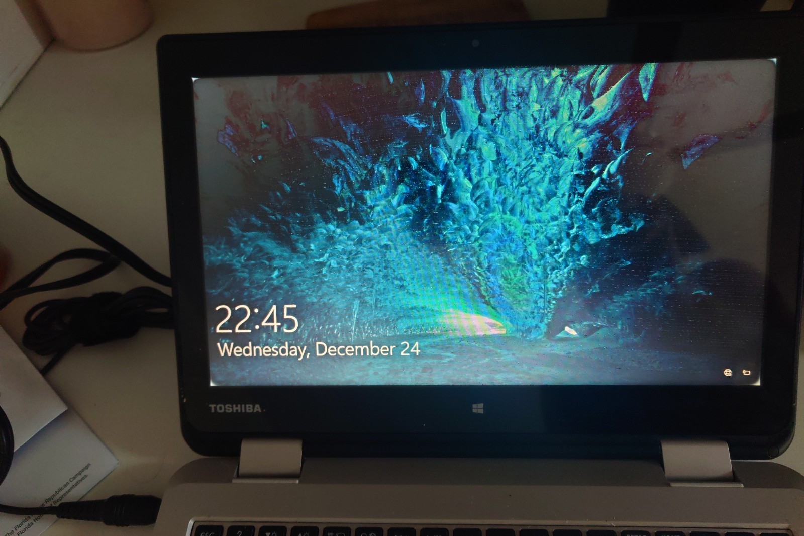 Toshiba Netbook Tablet L15W-B1320 exc cond, box papers Great Survivor suit child