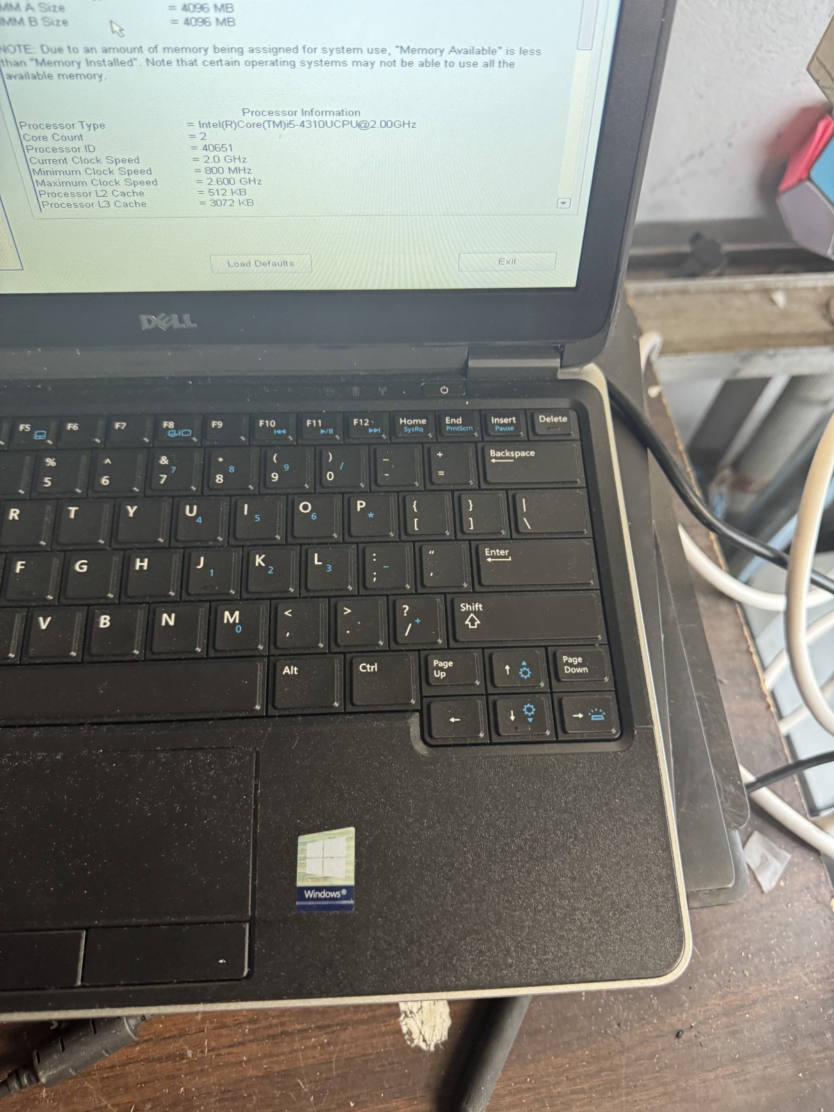 Dell Latitude E7240 Core I5-4310 8GB RAM Laptop For Parts/Repair # 5397