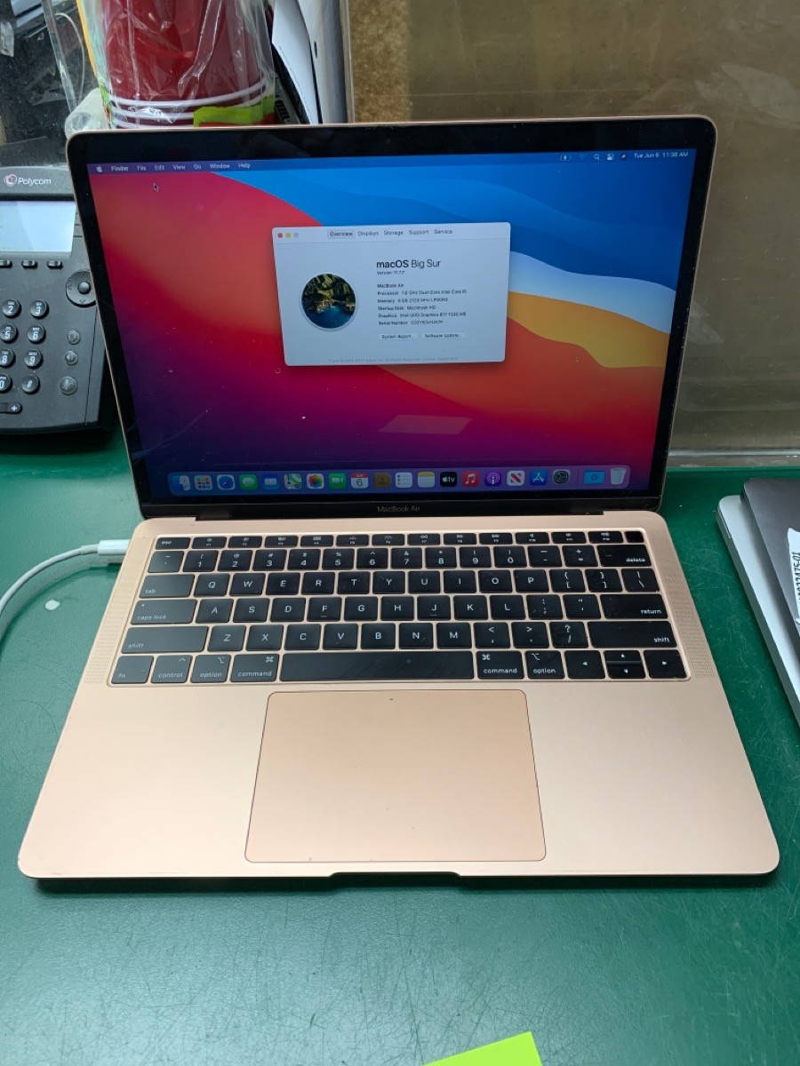 APPLE MACBOOK AIR 13″, 2018, I5, 8GB, 128GB, BIG SUR (E10031067)