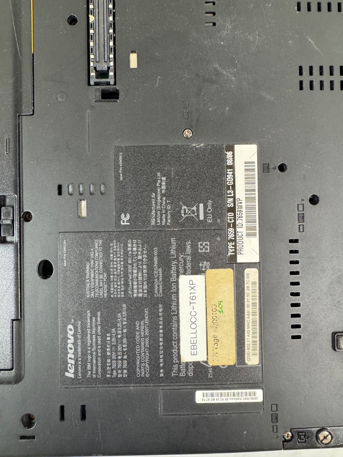 Lenovo ThinkPad T61 – Vintage Notebook For Parts