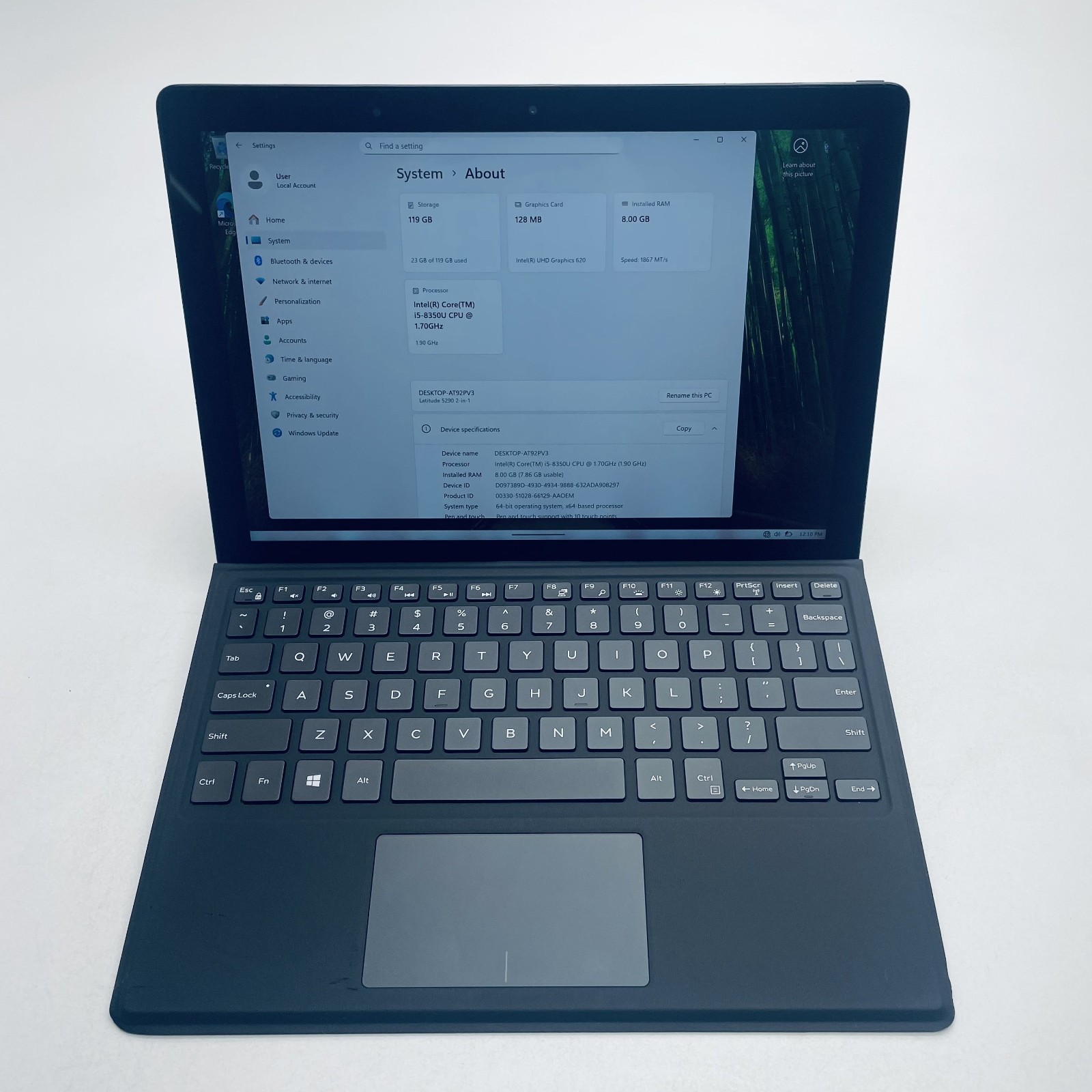 Dell Latitude 5290 12.3″, i5-8350U, 1.70GHz, 128GB SSD, 8GB RAM