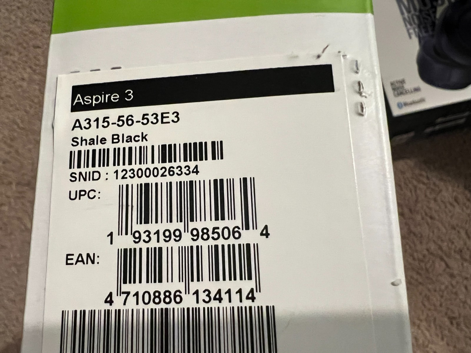 Acer Aspire 3 15.6” 256GB SSD, Intel Core i5-1035G1, 1.0GHz, 8GB RAM Laptop New