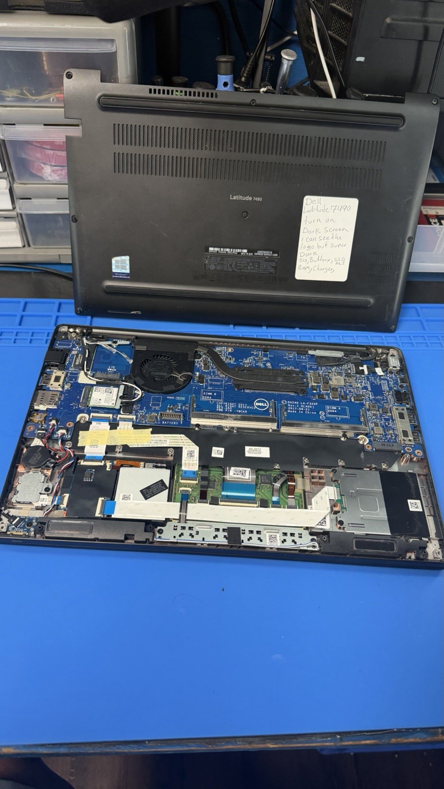 Dell Latitude 7490 i7 8th Gen Laptop Powers On Dark Screen Parts Repair