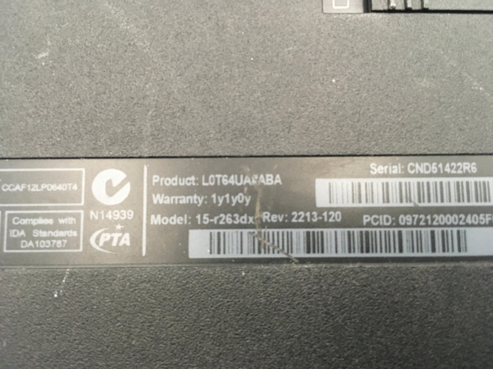 HP 15 R263DX – FOR PARTS/REPAIR – INTEL PENTIUM N3540 – NO RAM – READ DESC – BB!