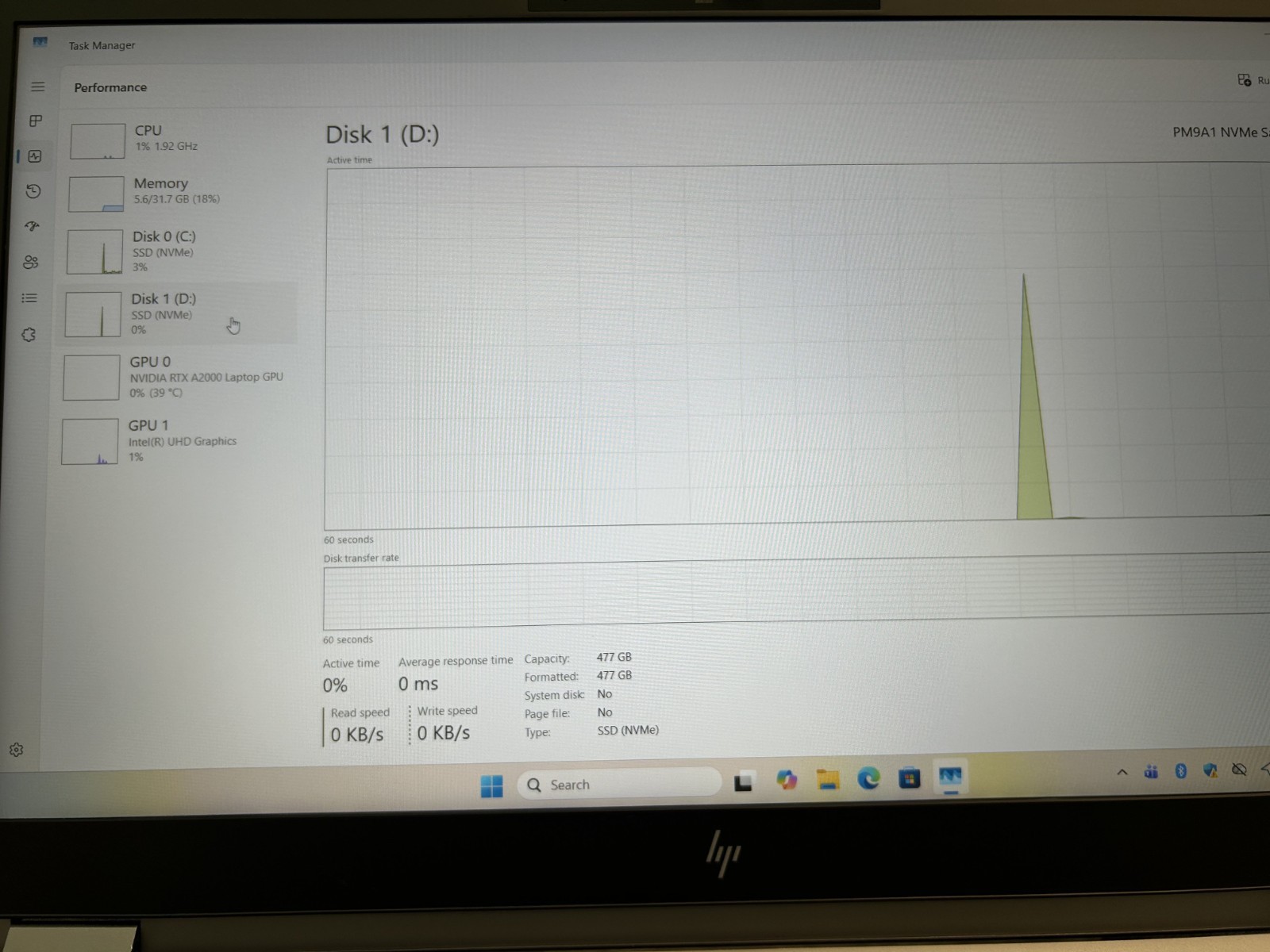 HP ZBook Fury 15 G8 15.6″ i7-11850H @ 2.50GHz 1 TB NVMe SSD 32GB RAM Win 11