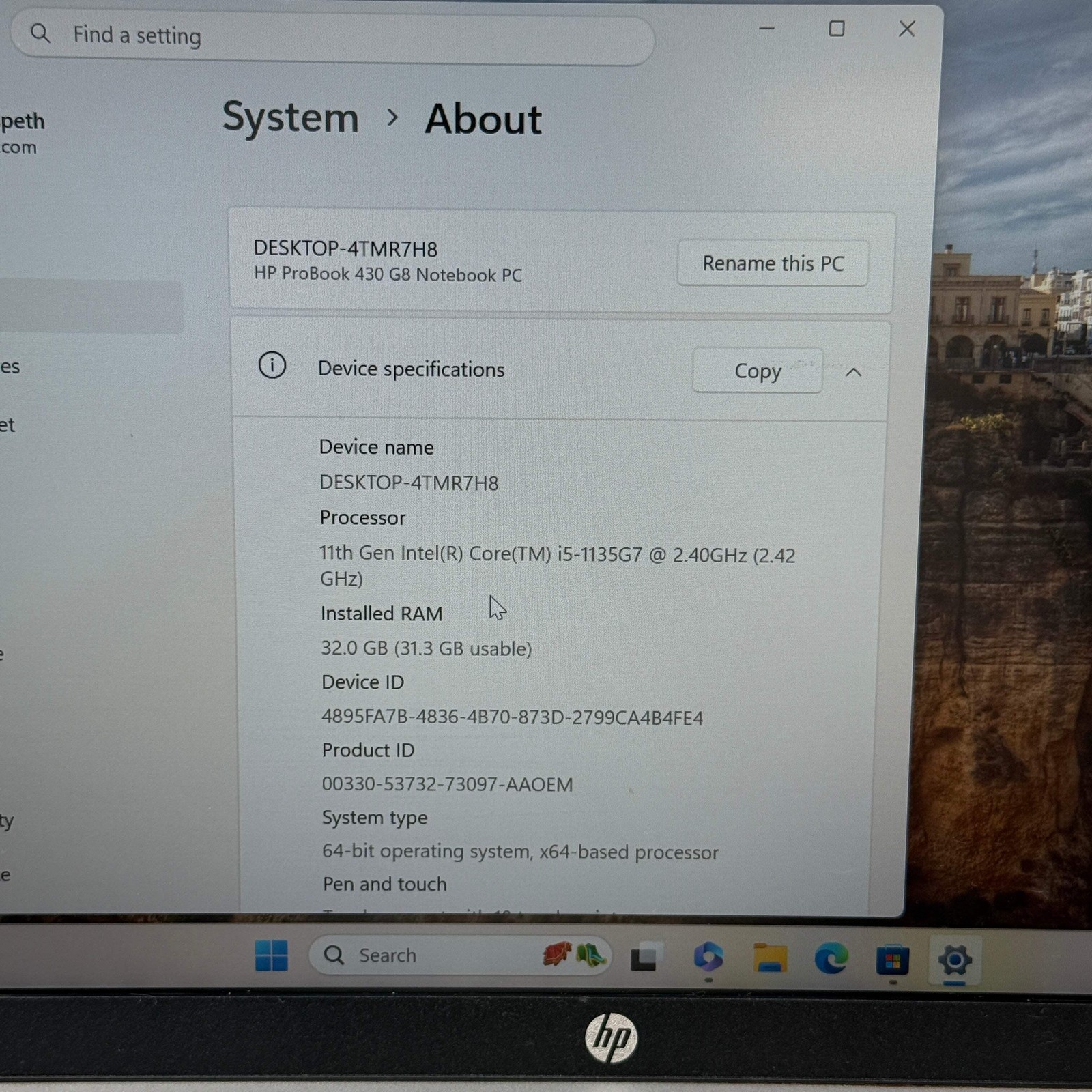 HP ProBook 430 G8 13.3″ i5-1135G7 2.4GHz 32GB RAM 512GB SSD