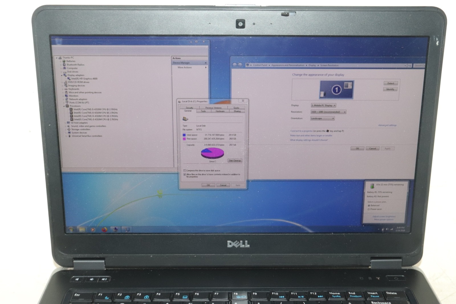 Dell Latitude E6440|Core i5@2.70 GHz|8GB RAM|320GB HDD|WIN 7.PROF|Webcam