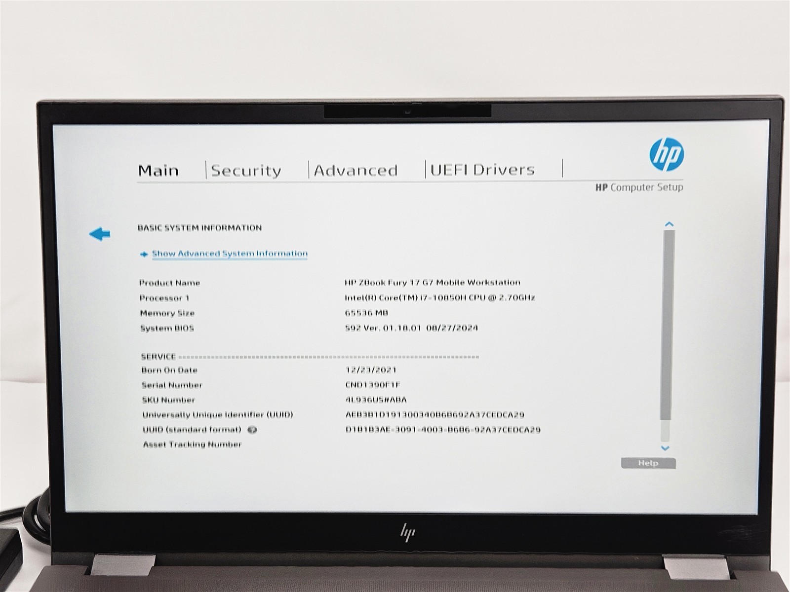 HP ZBook Fury 17 G7 Intel Core i7-10850H 64GB 1TB SSD 17.3″ Quadro RTX 5000