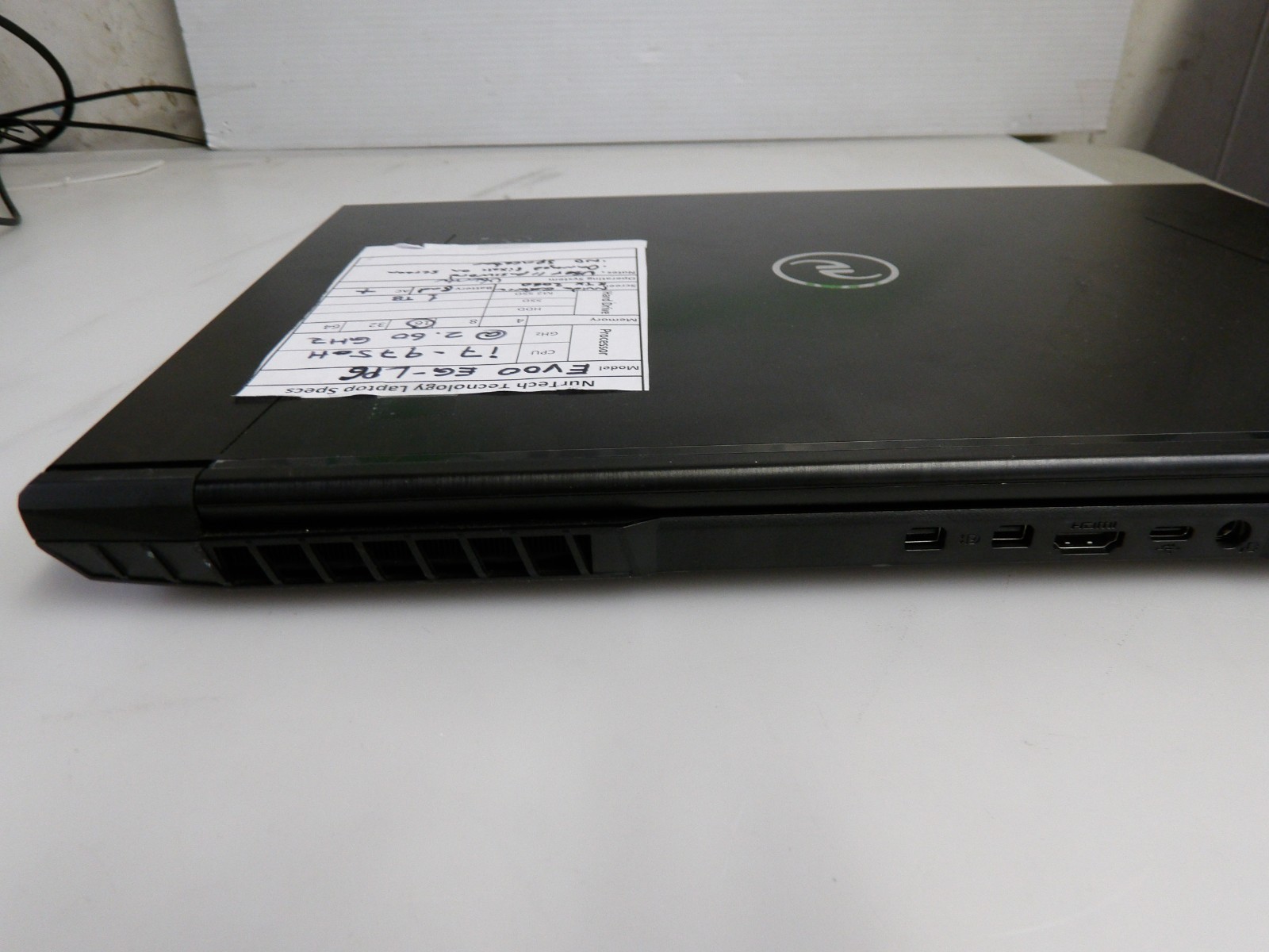 EVOO EG-LP6 i7-9750H 2.60GHz RTX2060, 16GB RAM, 1 TB M2SSD, Ubuntu Gaming Laptop