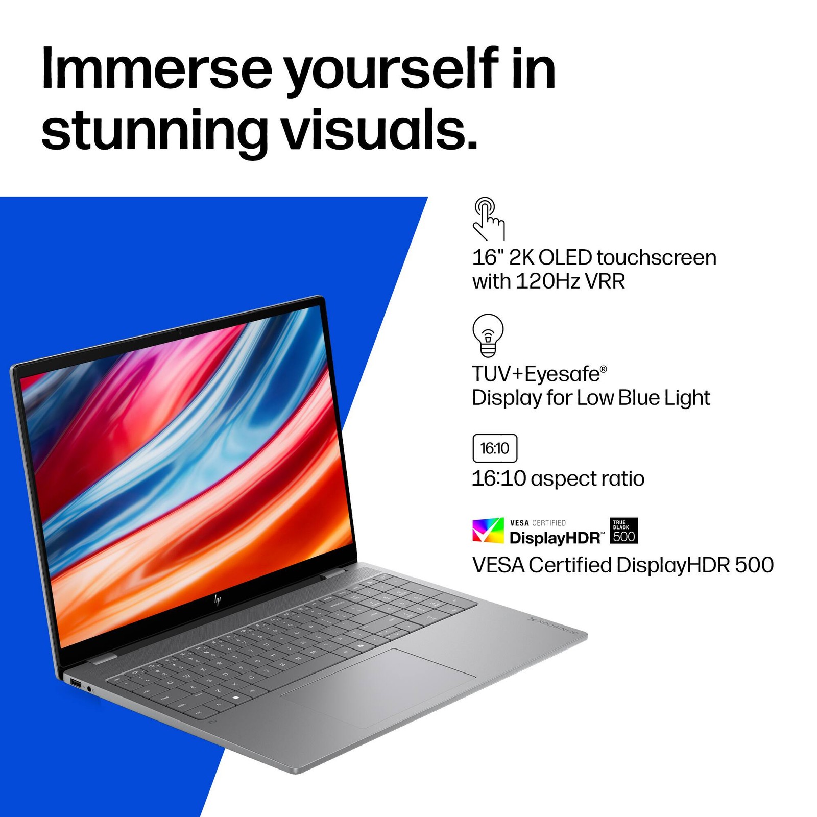 HP – OmniBook X 162K OLED Touchscreen Laptop Intel Core Ultra X7 358H 2…