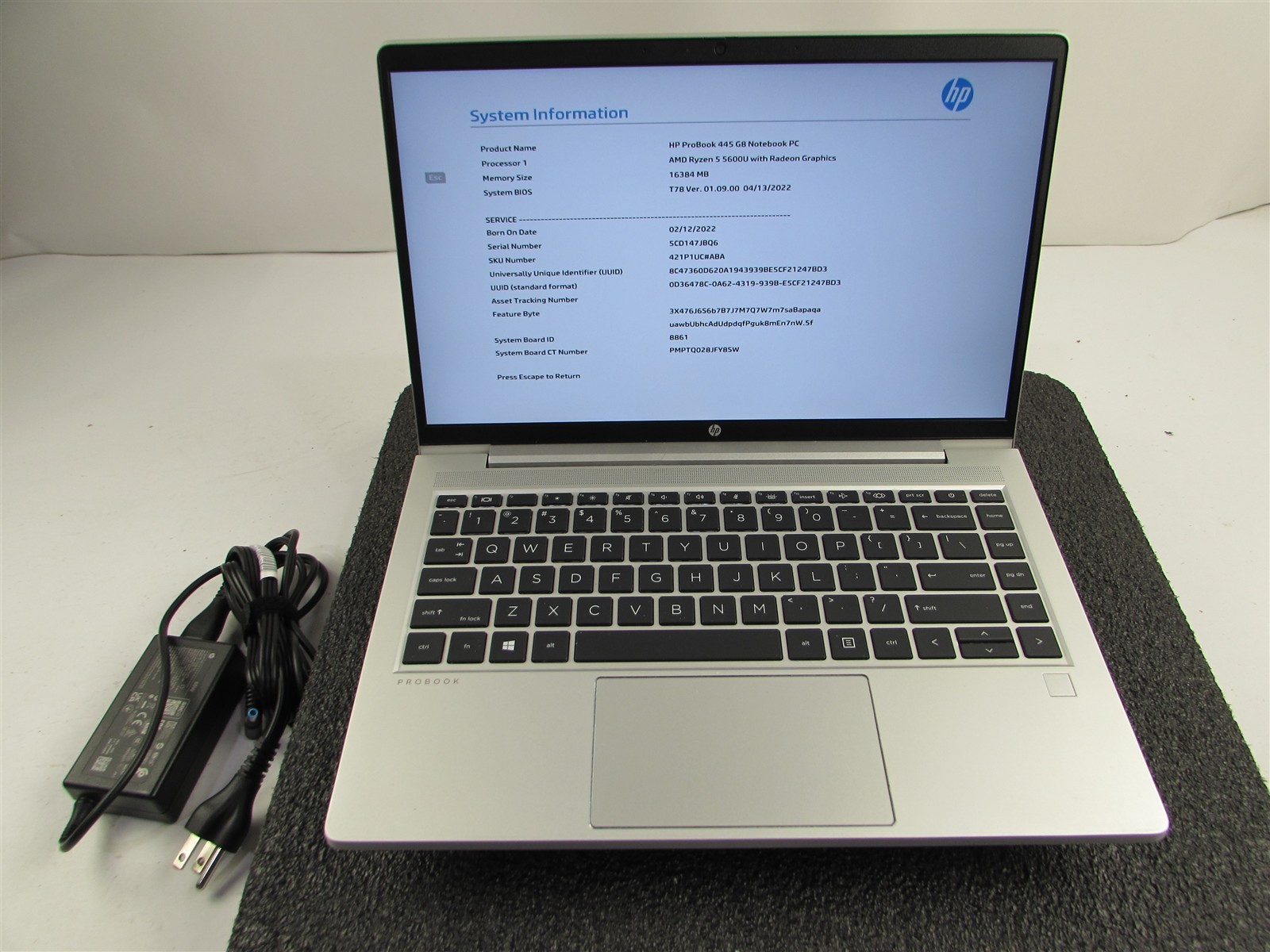 HP PROBOOK 445 (G8) FHD AMD RYZEN 5 5600U 512GB SSD 16GB RAM AMD GPU WIN 11 PRO