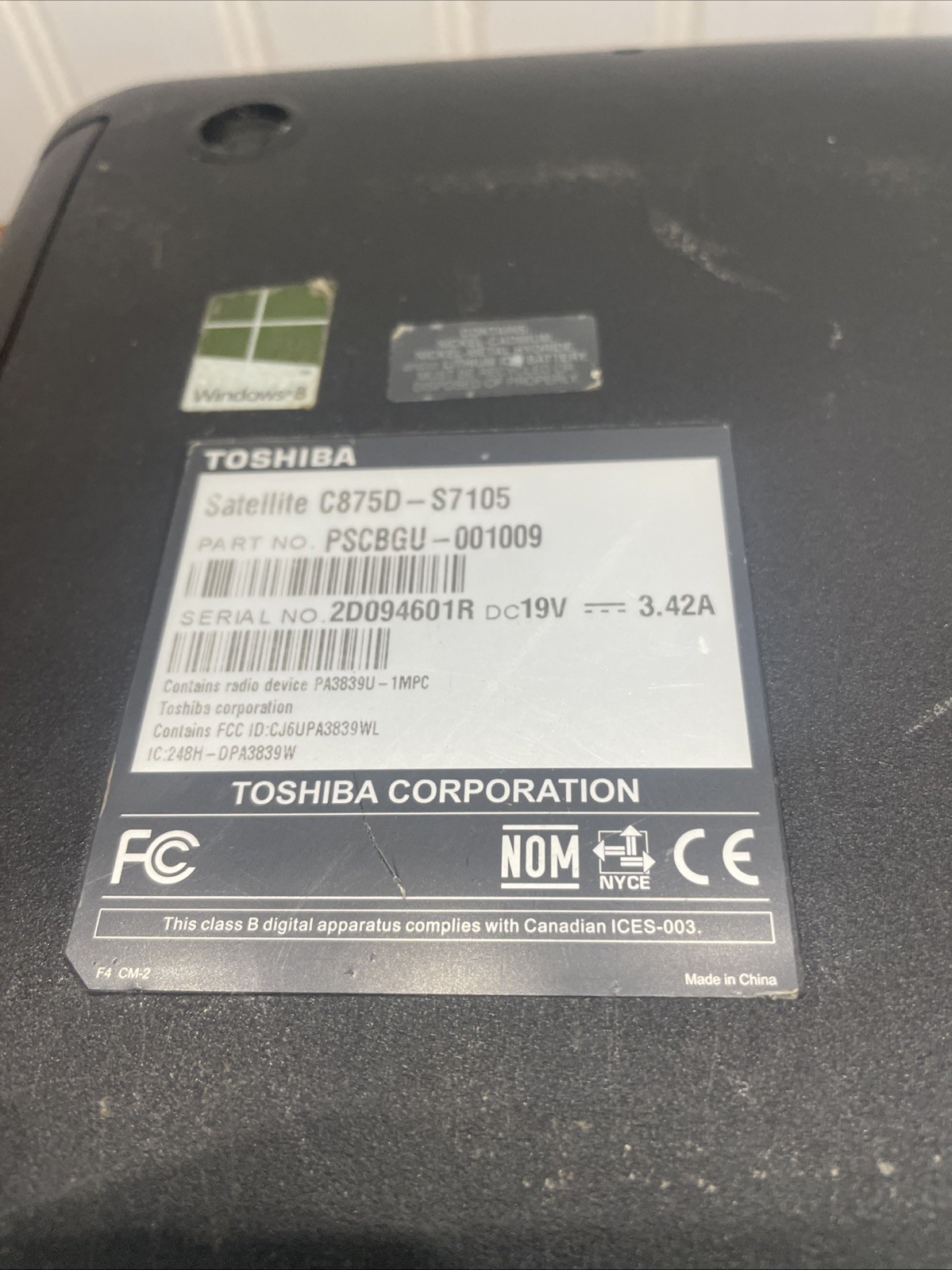 Lot Of 3 TOSHIBA SATELLITE L455-S5975 C875D-S7105 C655-S5049 Parts Or Repair