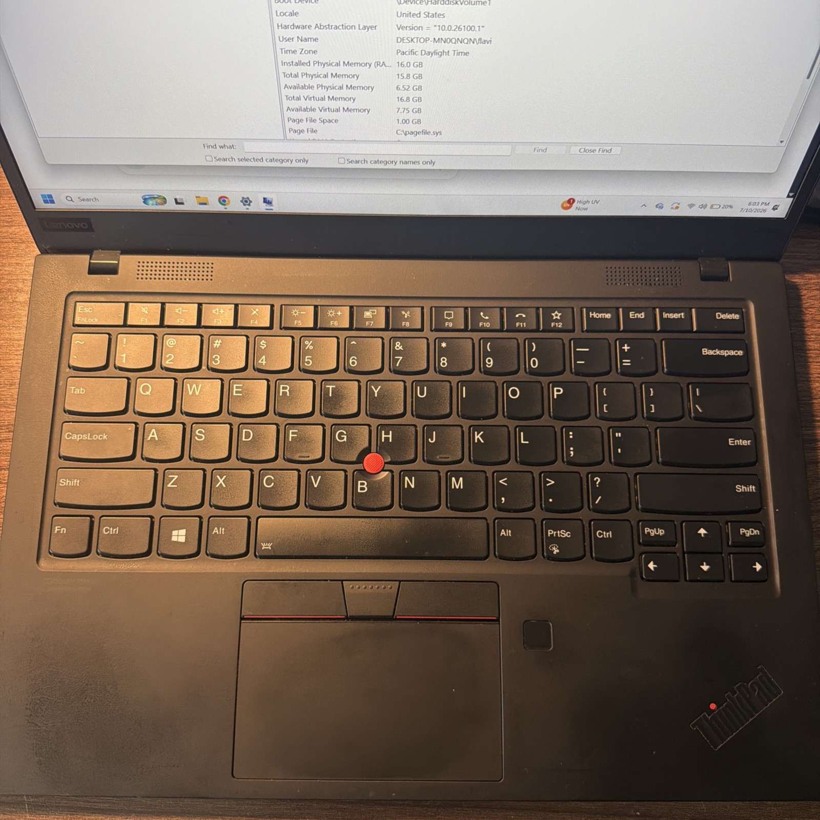 Lenovo ThinkPad X1 Carbon Gen 8 Intel i7 10510U 16GB RAM 512GB SSD 14″ FHD