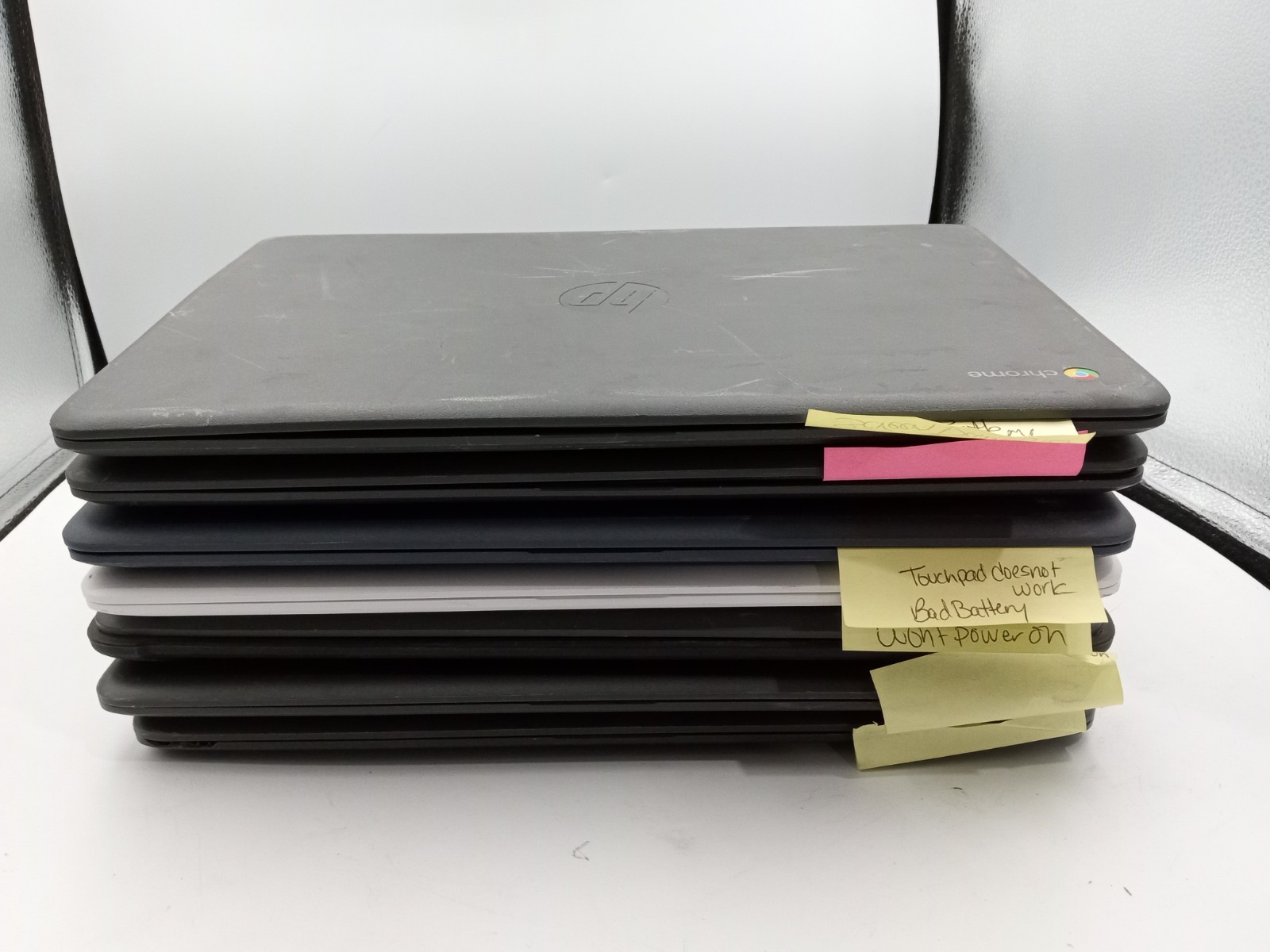 Lot of 7 – HP Chromebook 14 – 14″ Laptops – FOR PARTS – VARIOUS ISSUES -RR