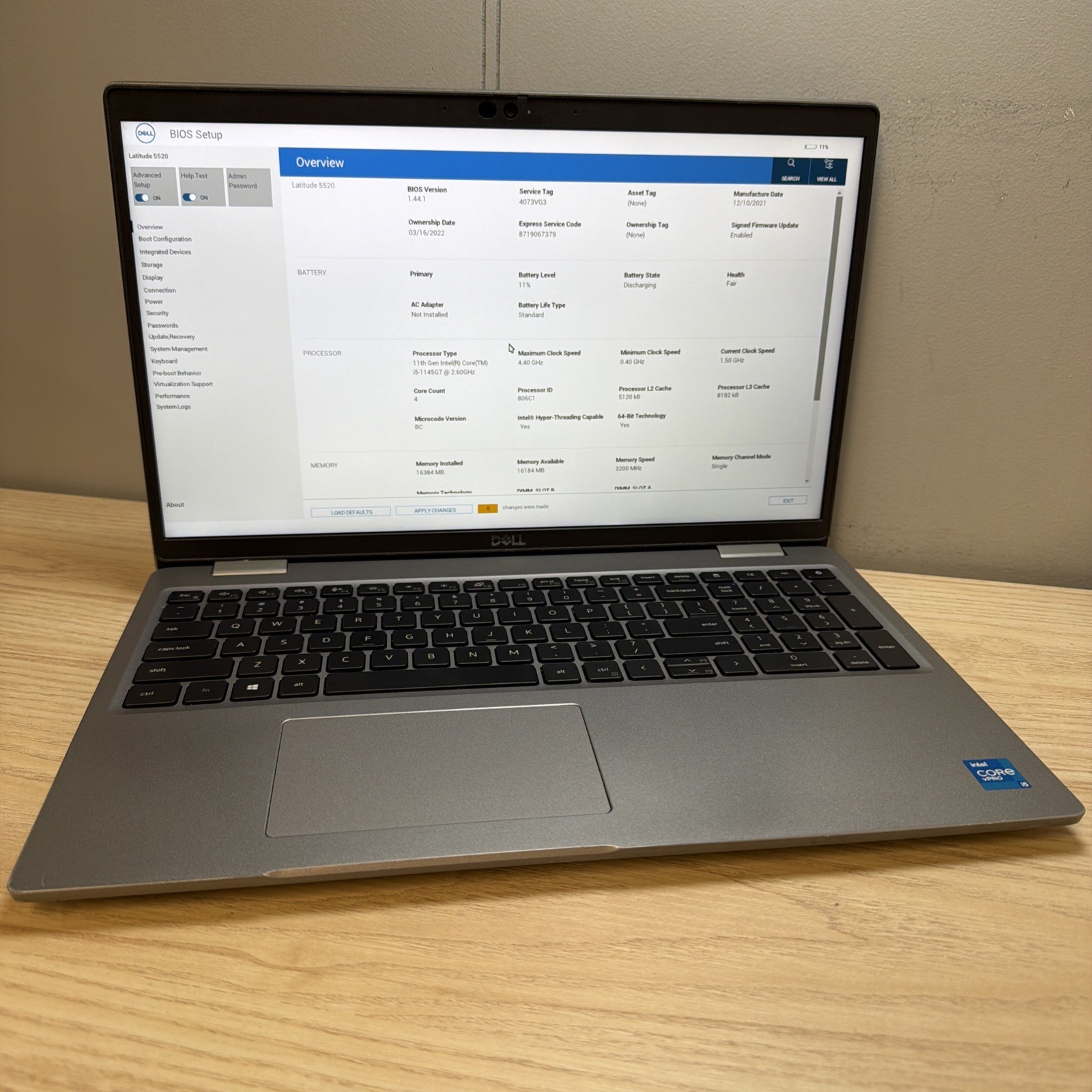 Dell Latitude 5520 i5-1145G7 16GB 512GB SSD 15″ FHD Win11 – Good Cond