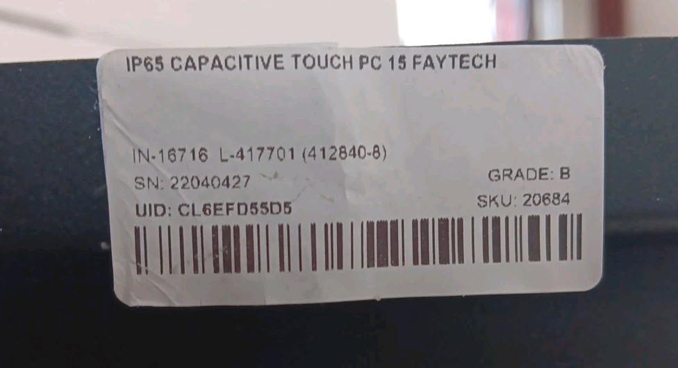 Faytech FT15 iP65 Outdoor Touch 15″ Intel(R) Pentium(R) 1.10 GHZ 4 GB (DDR3L)