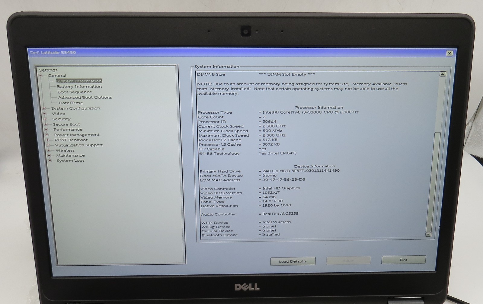 Dell Latitude E5450-14″-i5-5300U@2.3GHz-8GB DDR3 RAM-240GB 2.5 SSD-NO OS *READ*
