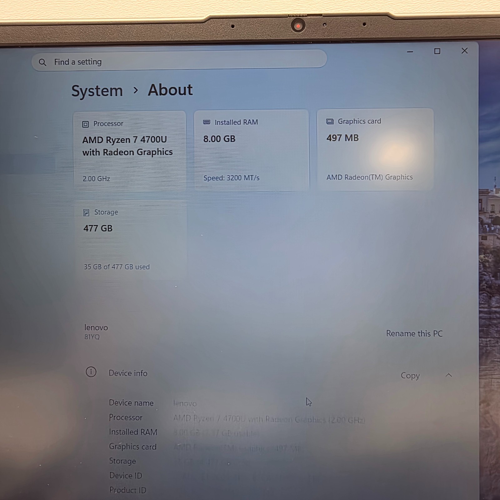 LOT OF 4 READ LENOVO IdeaPad 5 AND 3 15ARE05 15.6″ Ryzen 7 4700U 8GB 512gb SSD