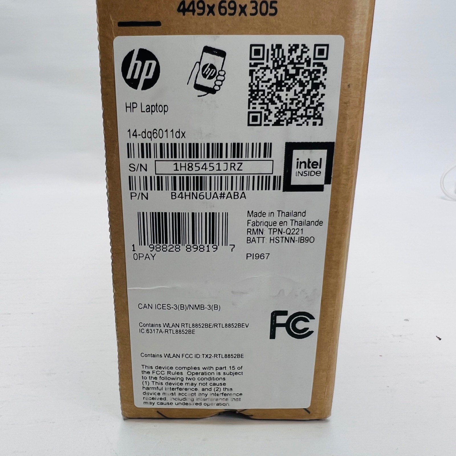 HP 14″ Laptop 14-dq6011dx, Intel Processor N150, 4GB RAM, 128GB UFS