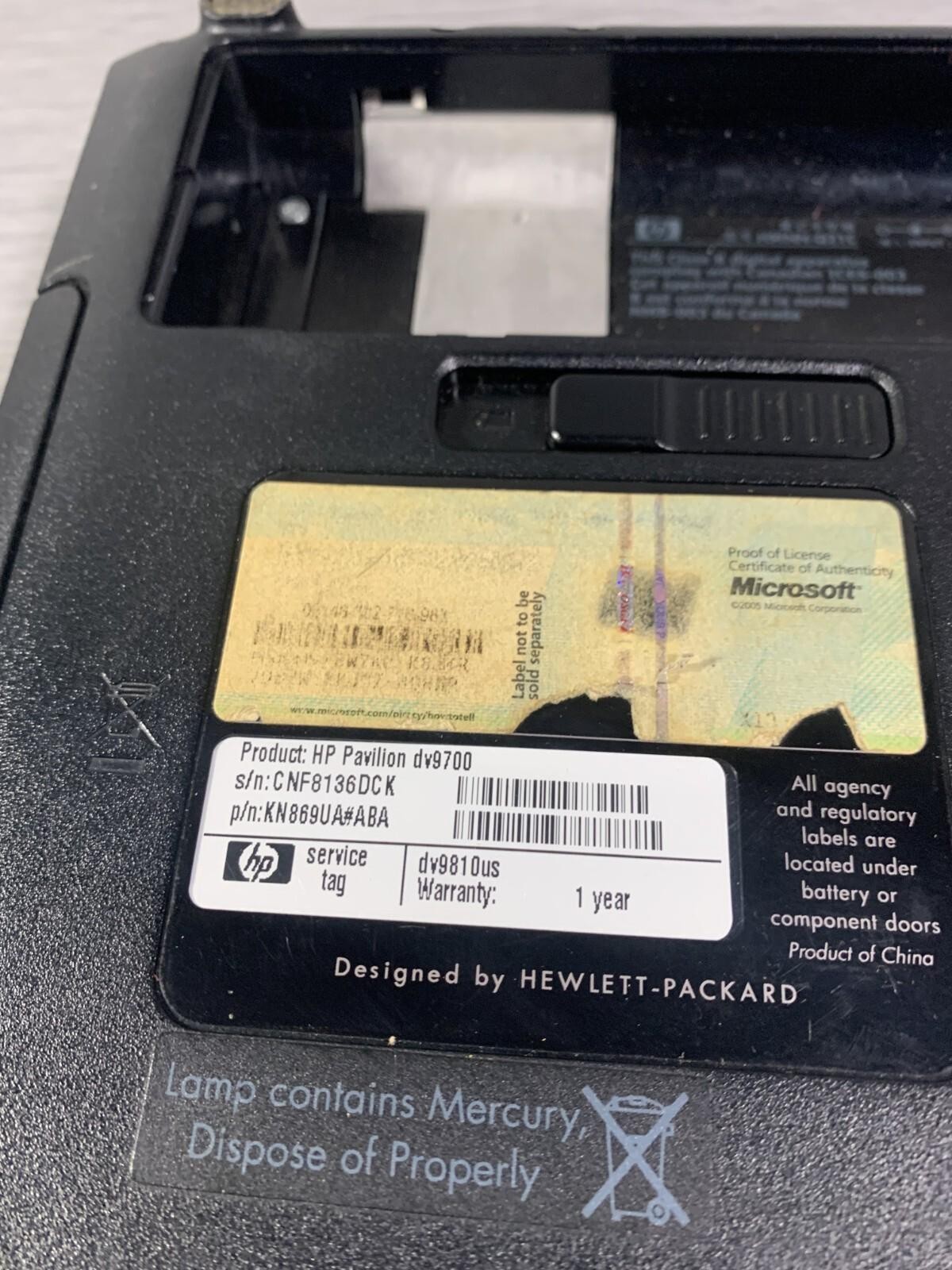 HP Pavilion dv9700 Laptop 17″ Screen | FOR PARTS