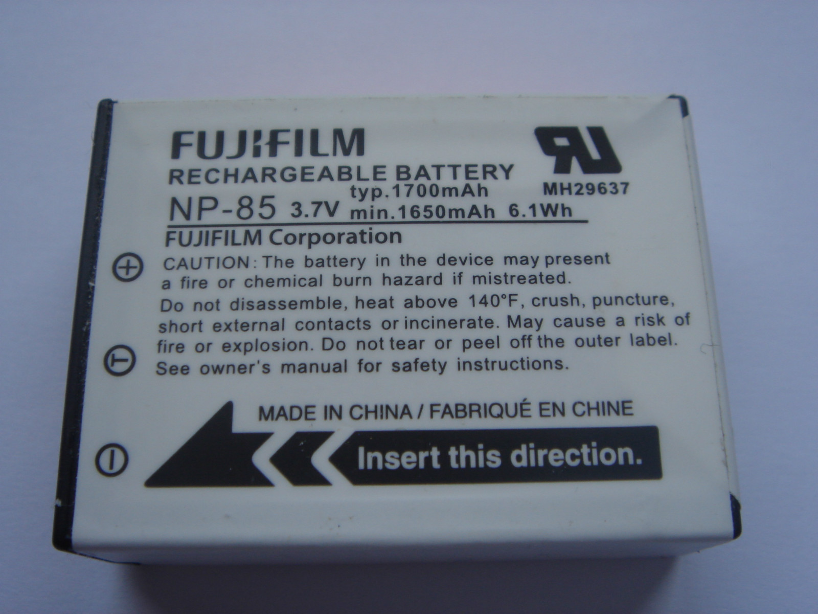 Original Fujifilm NP-85 3.7V 1700mAh 6.1Wh Genuine Battery New