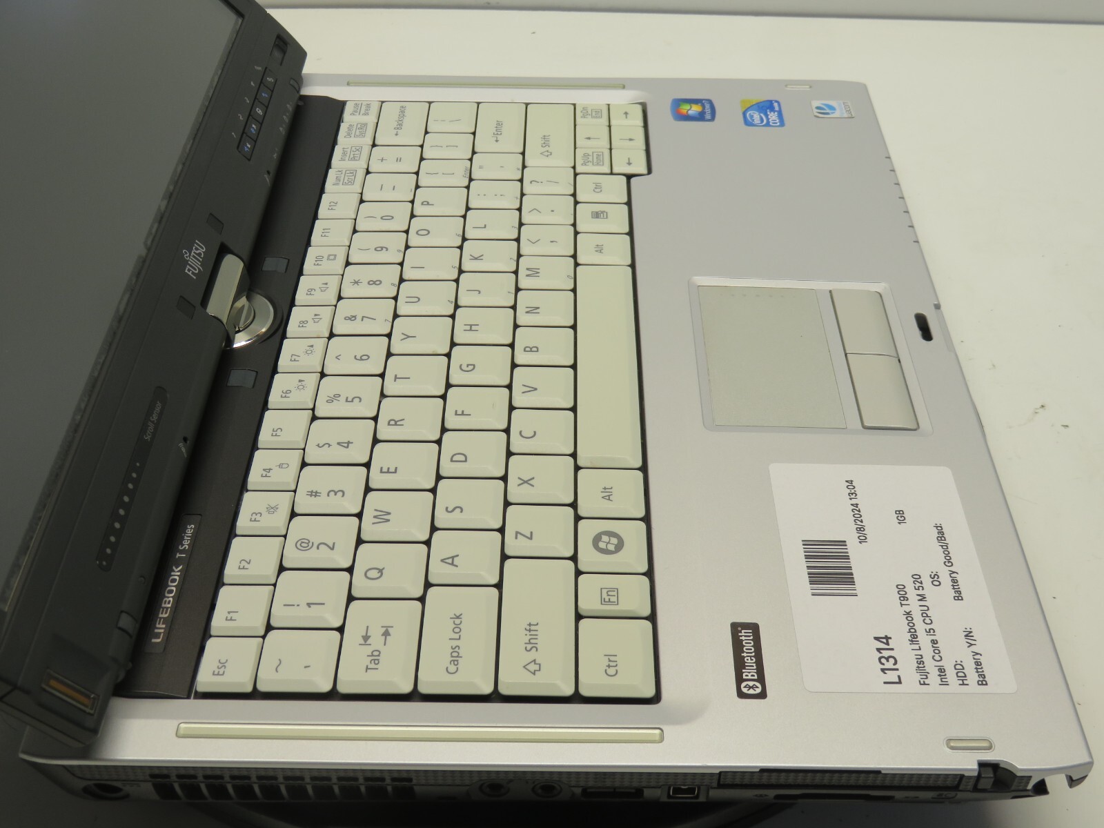 Fujitsu Lifebook T900 Intel Core i5 CPU M 520 2.40GHz 1GB NO HDD No Batt