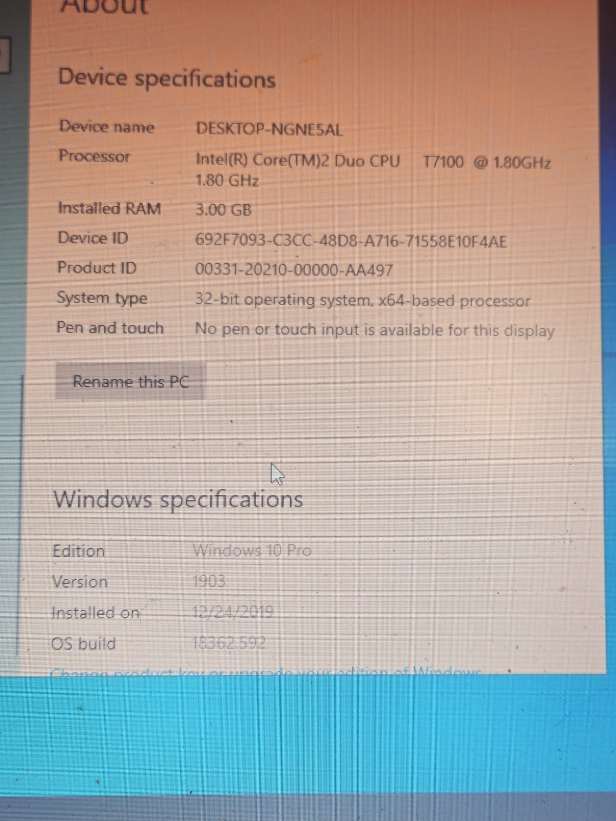Dell Latitude D630 T7100 3GB Ram Laptop 55gb Hd Windows 10 Pro Intel Core
