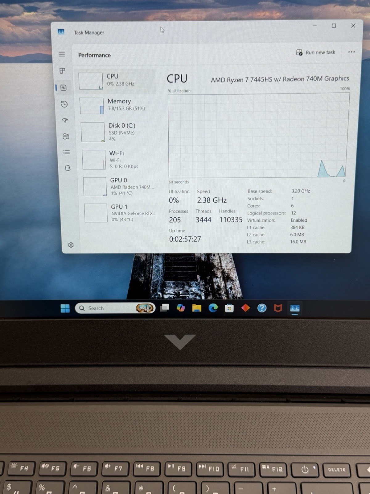 HP Victus 15-FB3093DX 15.6″ Ryzen 7 7445HS GeForce RTX 4050 16GB RAM 512GB NVMe
