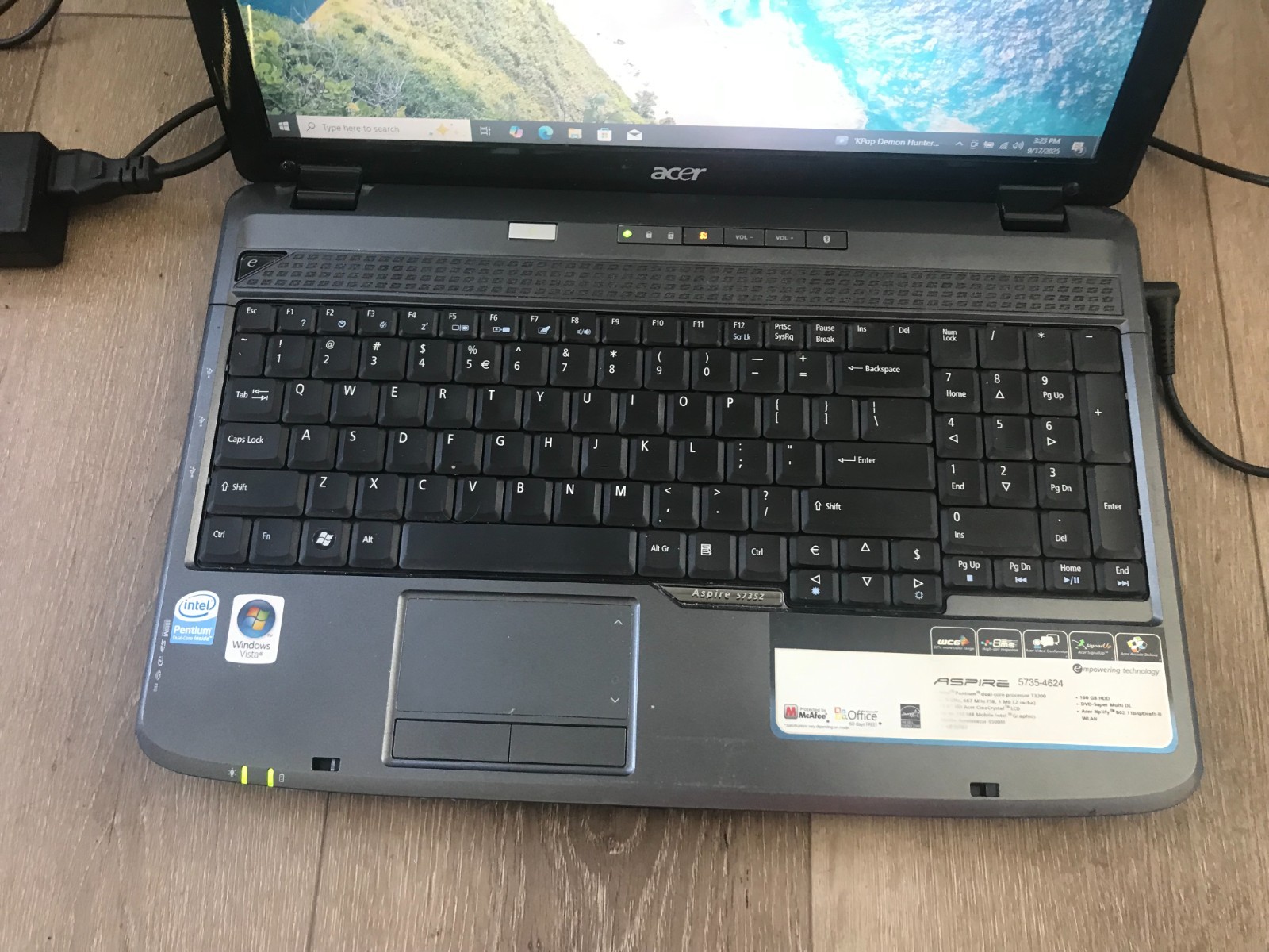 Acer Aspire 5735-4624 15.6″ Intel Pentium Dual T3200 2.00GHz 2GB RAM 160GB HDD
