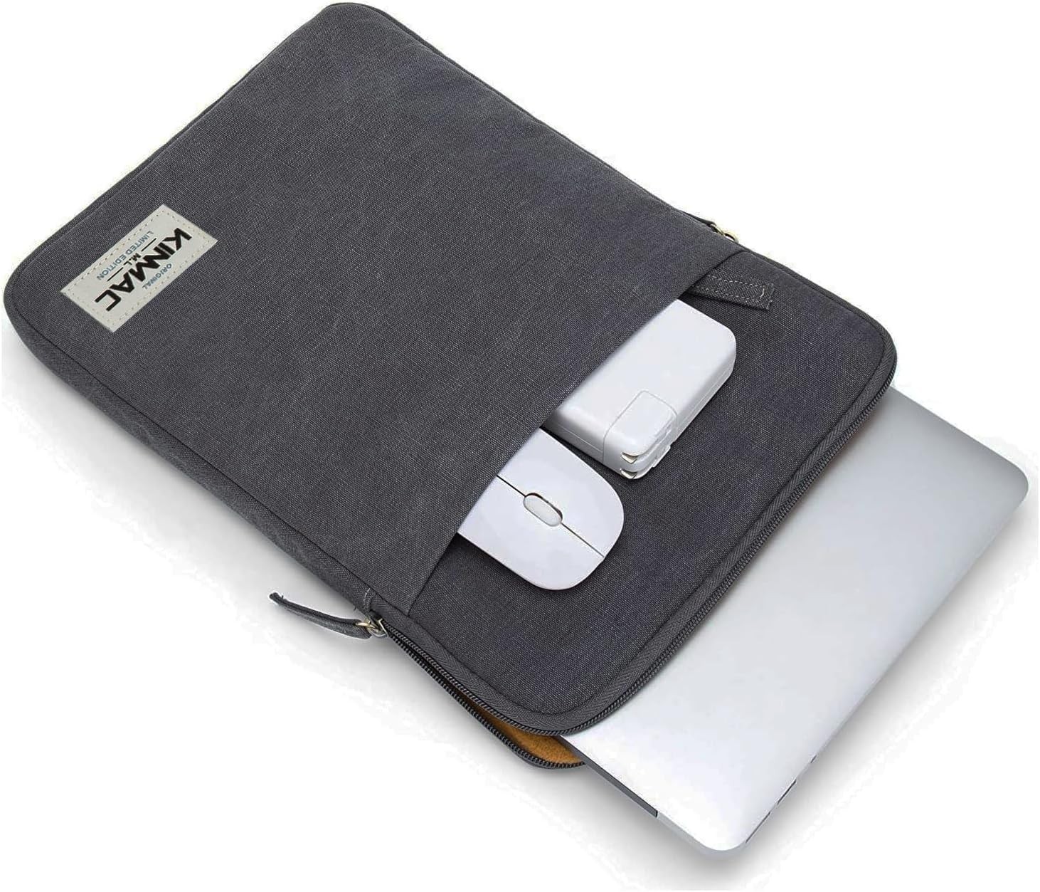 Grey Laptop Sleeve Case Cover Bag for 14 inch MacBook Pro, HP, Dell, Lenovo, ASU