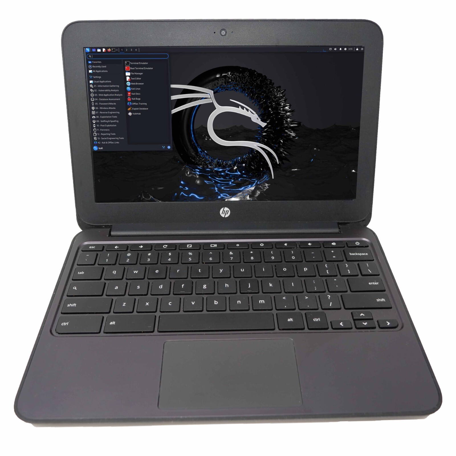 Kali Linux Netbook Laptop HP 11.6″ Intel 2.16 GHz 4GB RAM 16GB SSD USB Bumper-B