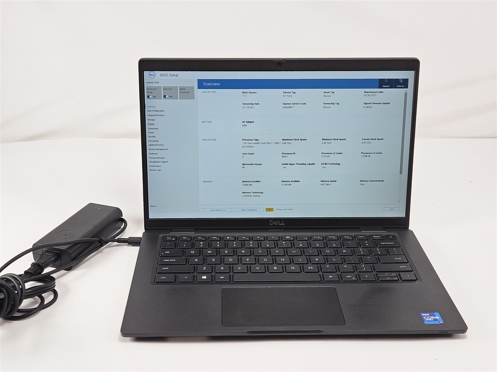 Dell 14″ Latitude 7420 Intel Core i7-1185G7 16GB RAM 512GB SSD No Battery