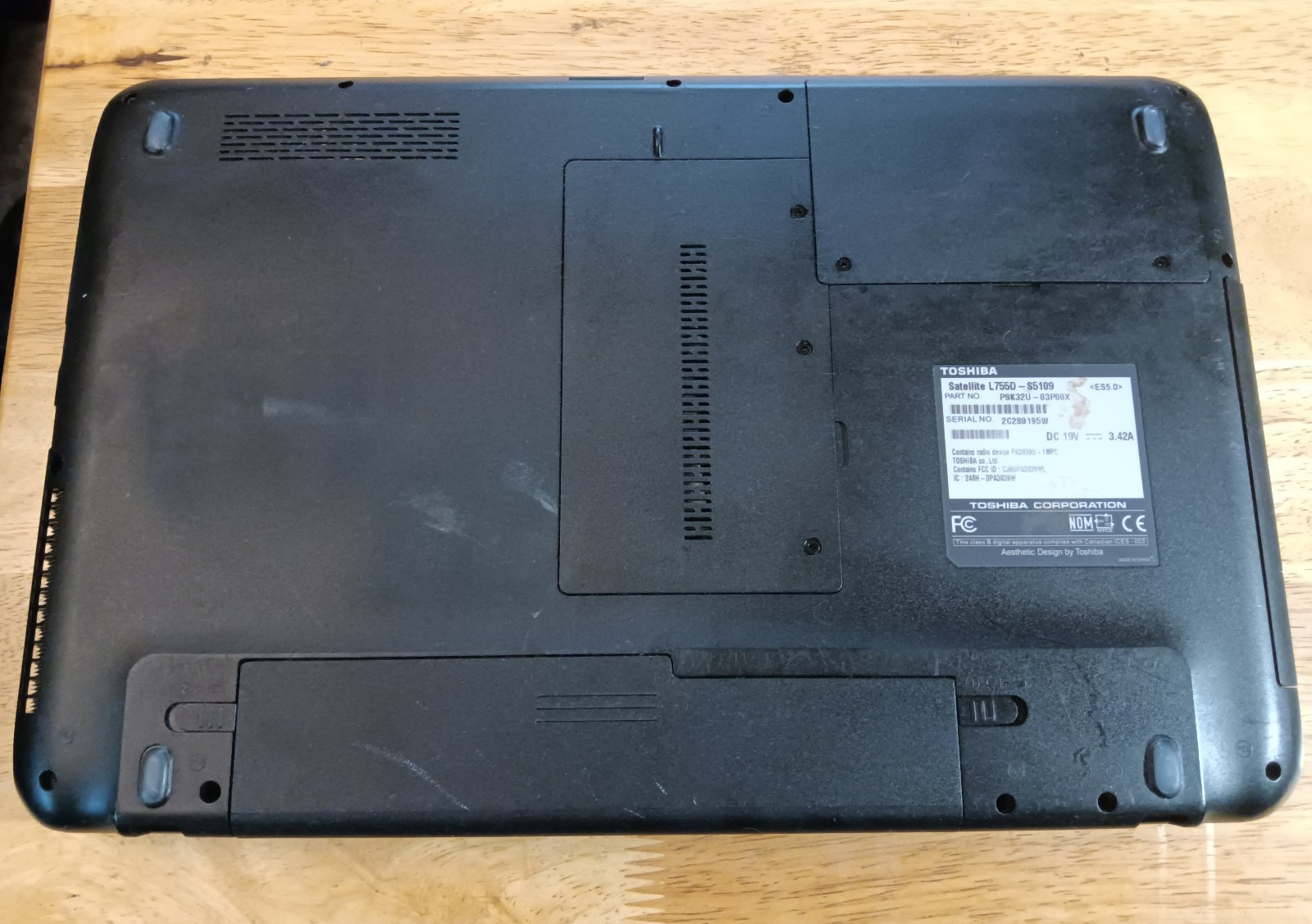 Toshiba L755D-S5109/Amd A4-3305M 1.90ghz/4gb/320gb/Windows 10 Pro/Webcam/BT/15.6