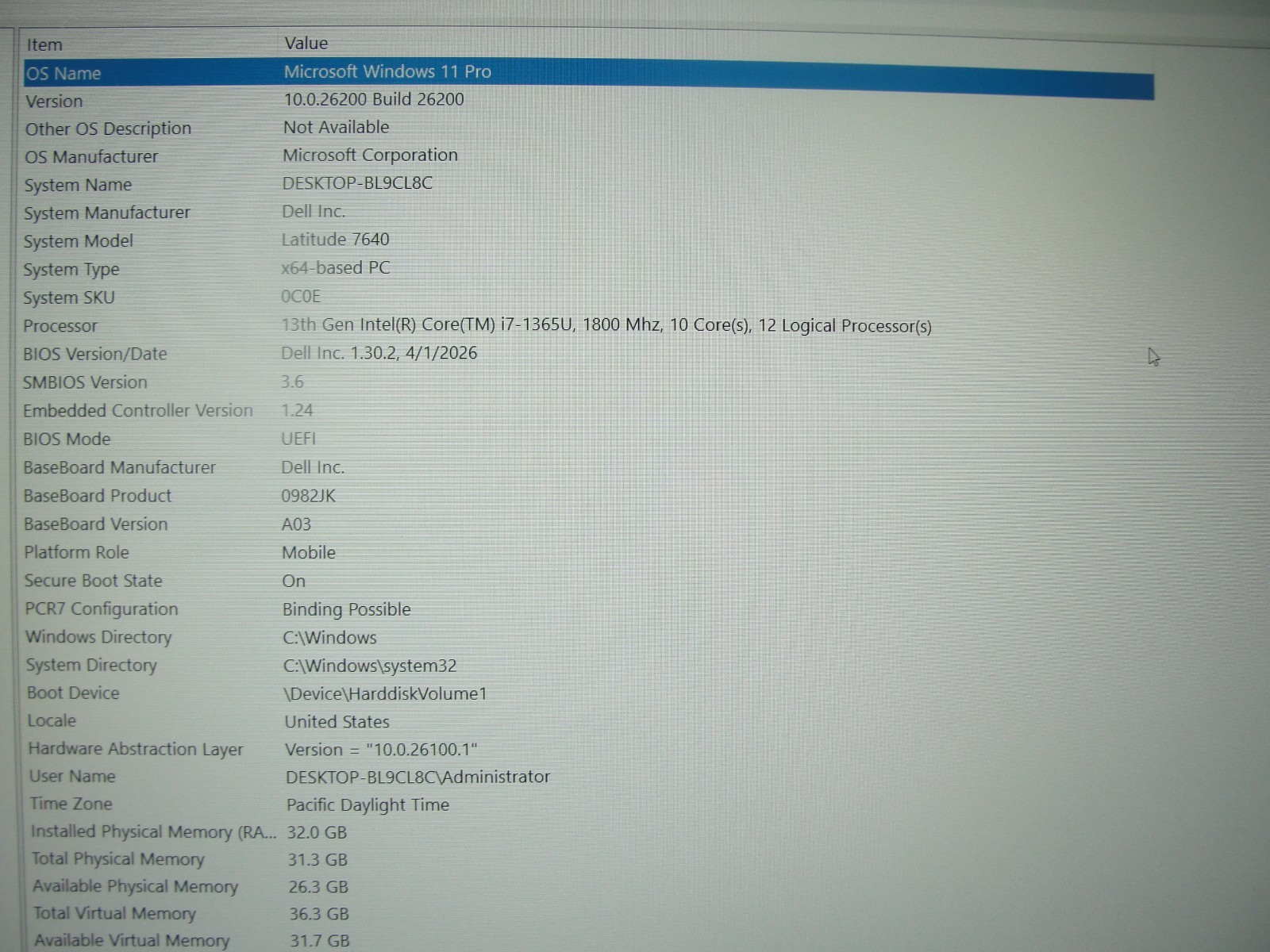 Dell Latitude 7640 16″WUXGA Core i7-1365U 32GB RAM 512GB SSD +Charger War 11/26