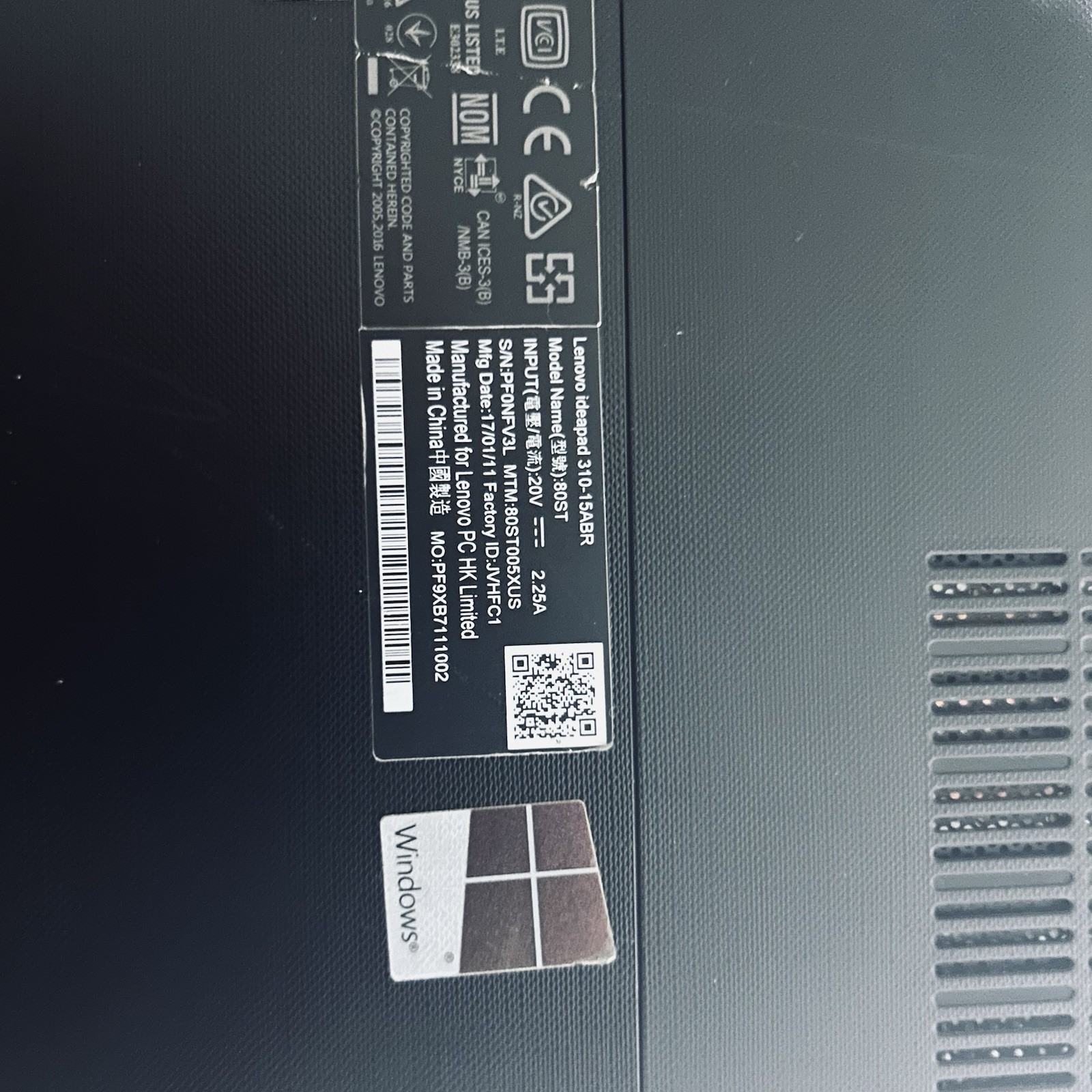Laptop Lenovo ideapad 310-15abr 15.6″ AMD A12-9700P 2.5Ghz 12GB – 1TB HDD- 2 AC