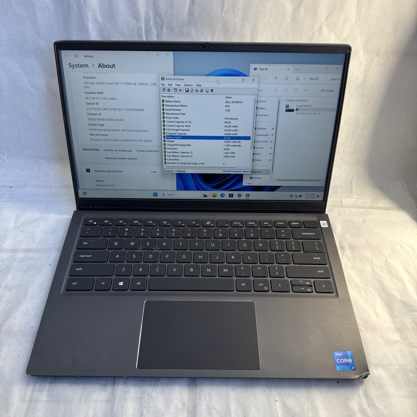 Dell Vostro 14 5410 14″ Intel Core i7-11390H @3.4GHz 16GB RAM 512GB SSD W11P