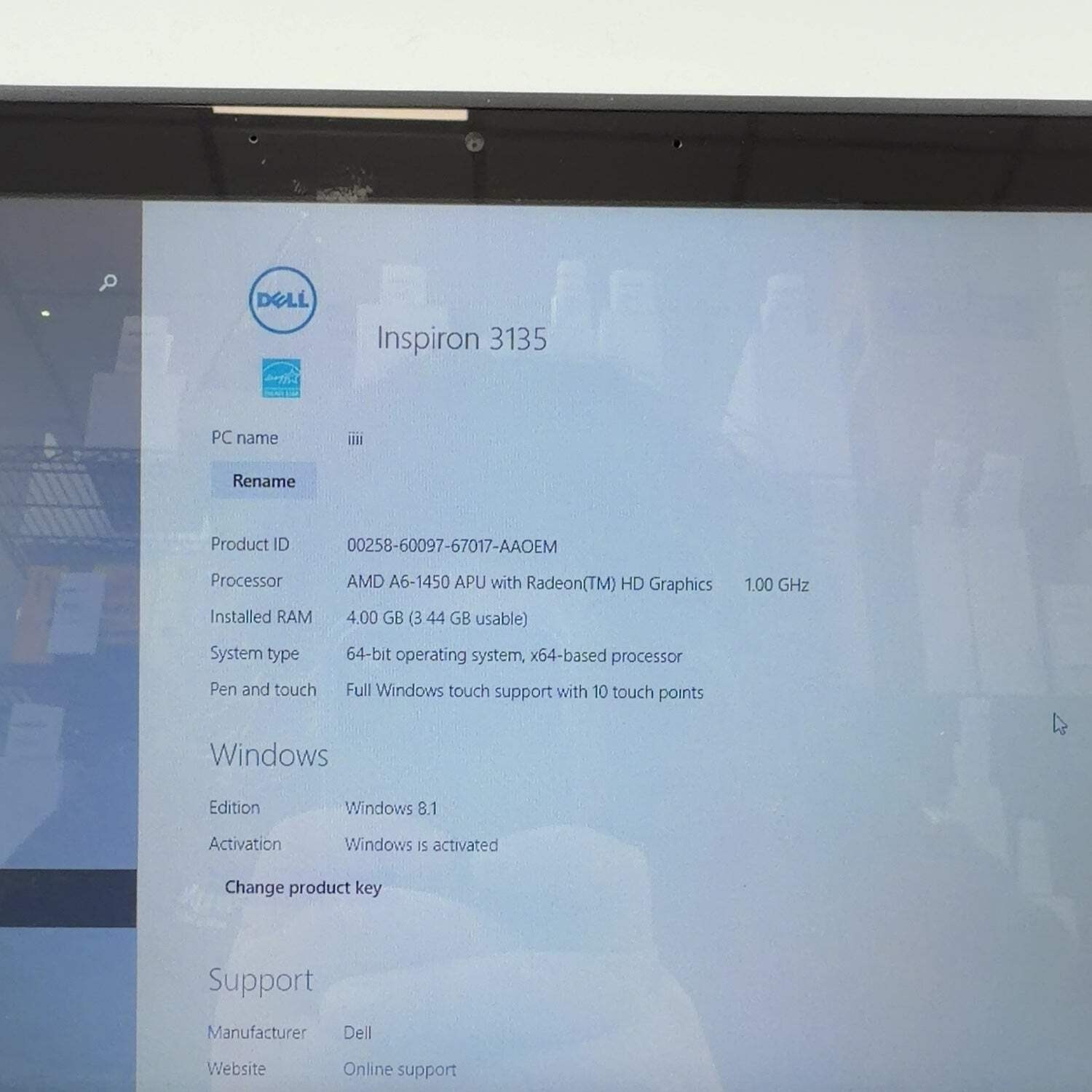 Dell Inspiron 3135 11.6″ A6-1450 1.0GHz 4GB RAM 500GB HDD