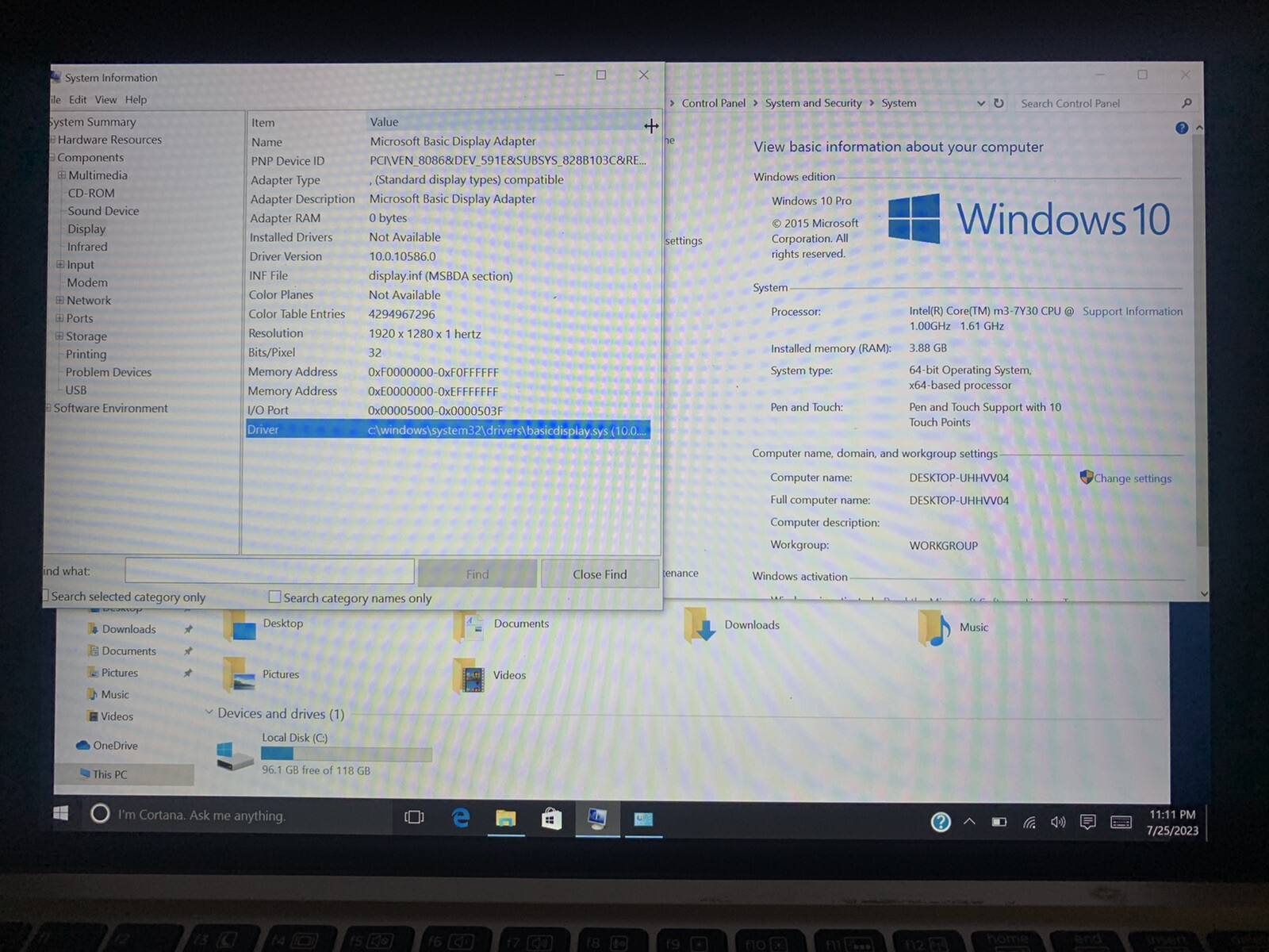 HP Pro x2 612 G2 4 Tablet| M3-7Y30 CPU| 1.0GHz| 4GB RAM| 128GB SSD| Win 10Pro