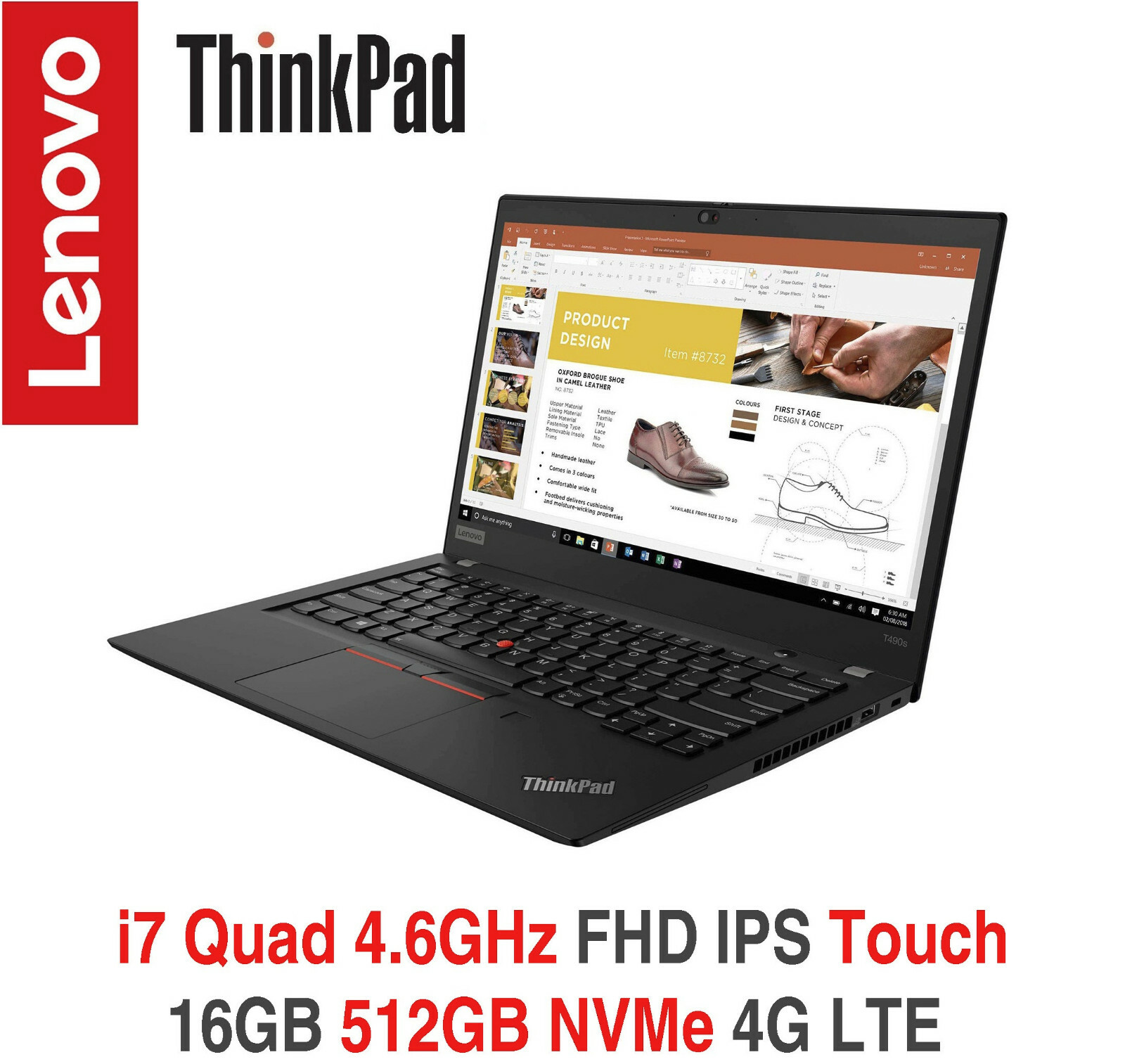 CLEARANCE ThinkPad T490s i7 4.6GHz FHD Touch 16GB 512GB 4G Premier Warranty T14s