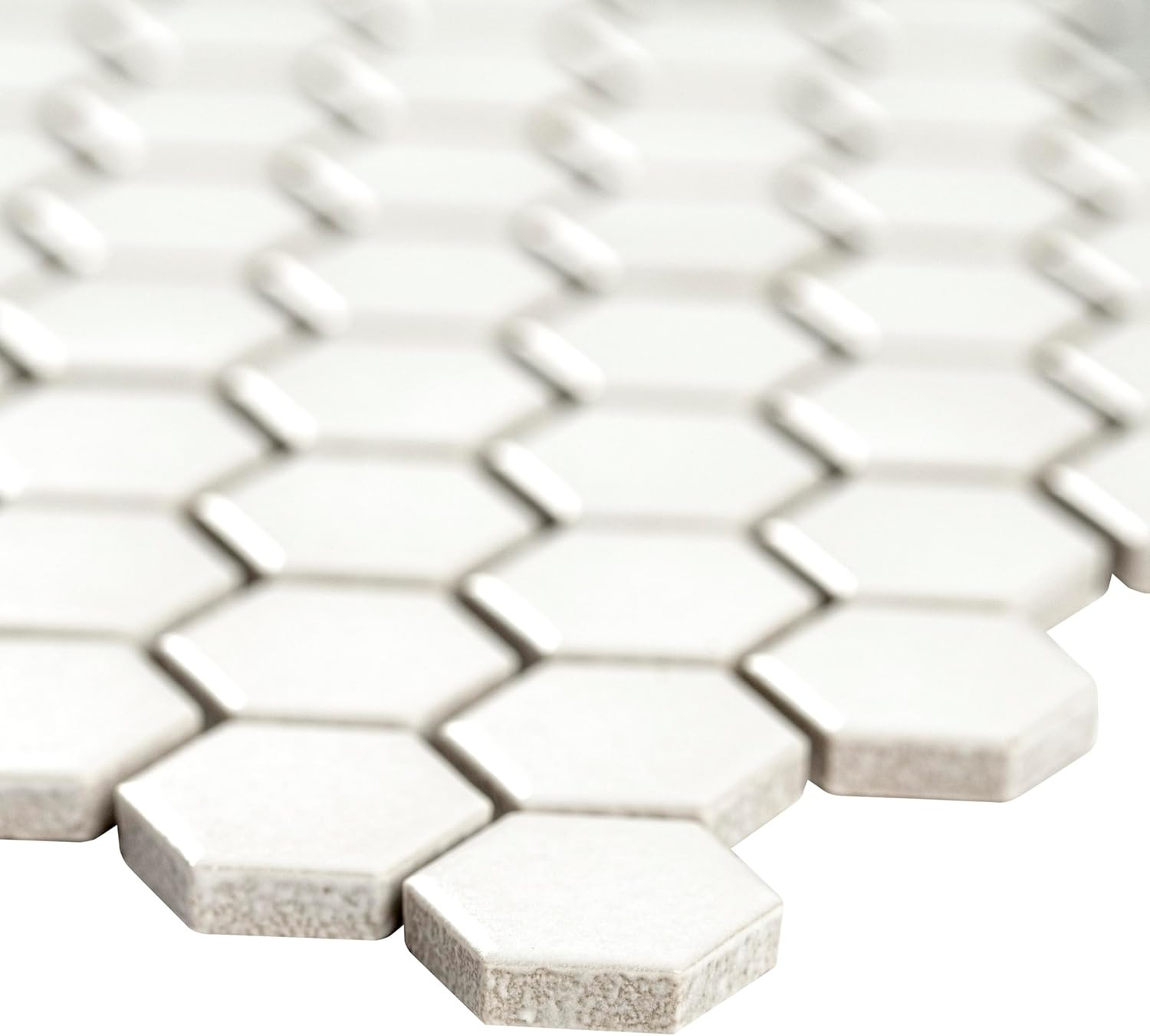 Stylish 12×12 Matte Porcelain Tile in White & Gray for Backsplash & Floors