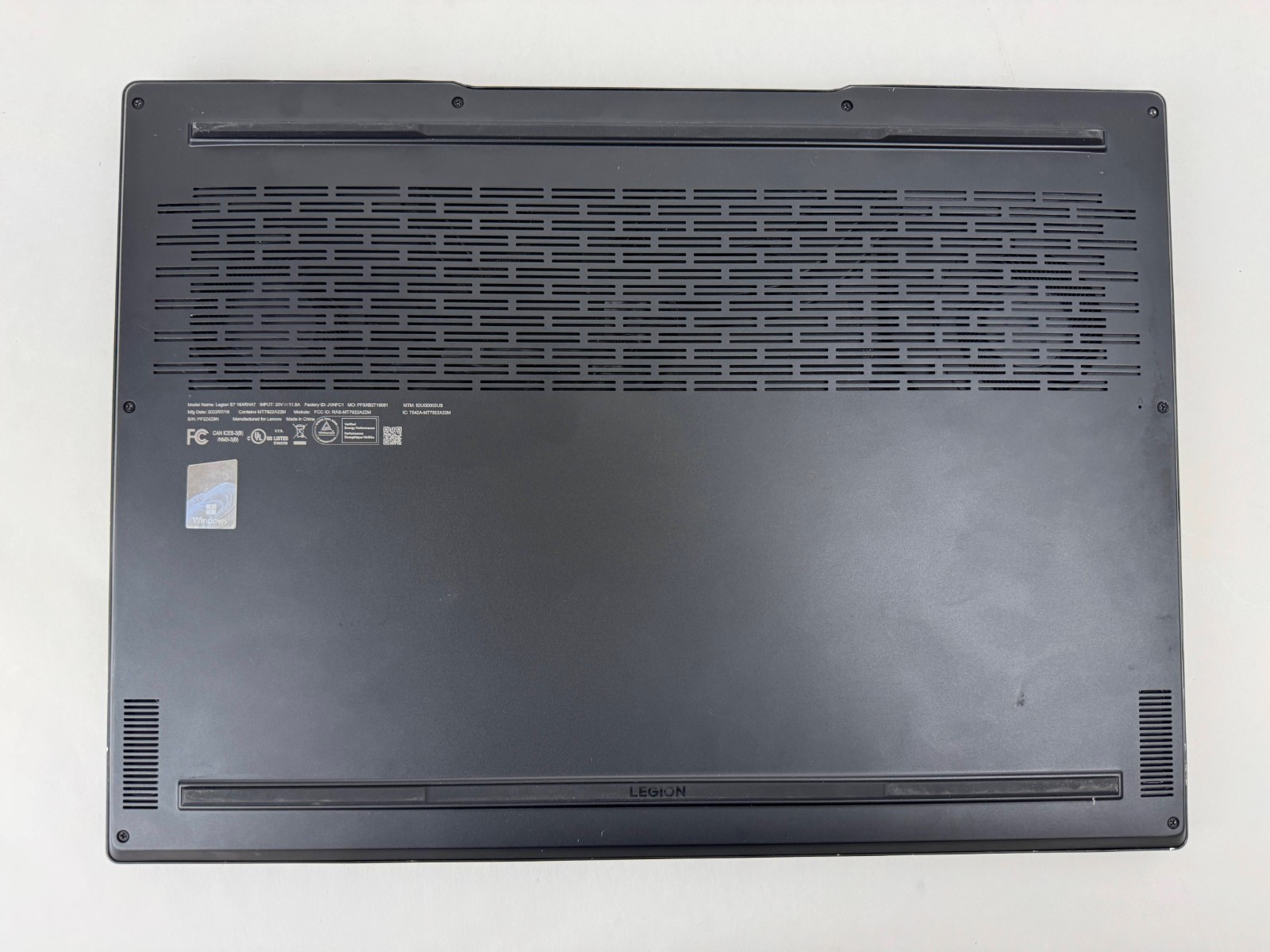Lenovo Legion S7 16ARHA7 AMD Ryzen 7 6800H 82UG No RAM No SSD – FOR PARTS