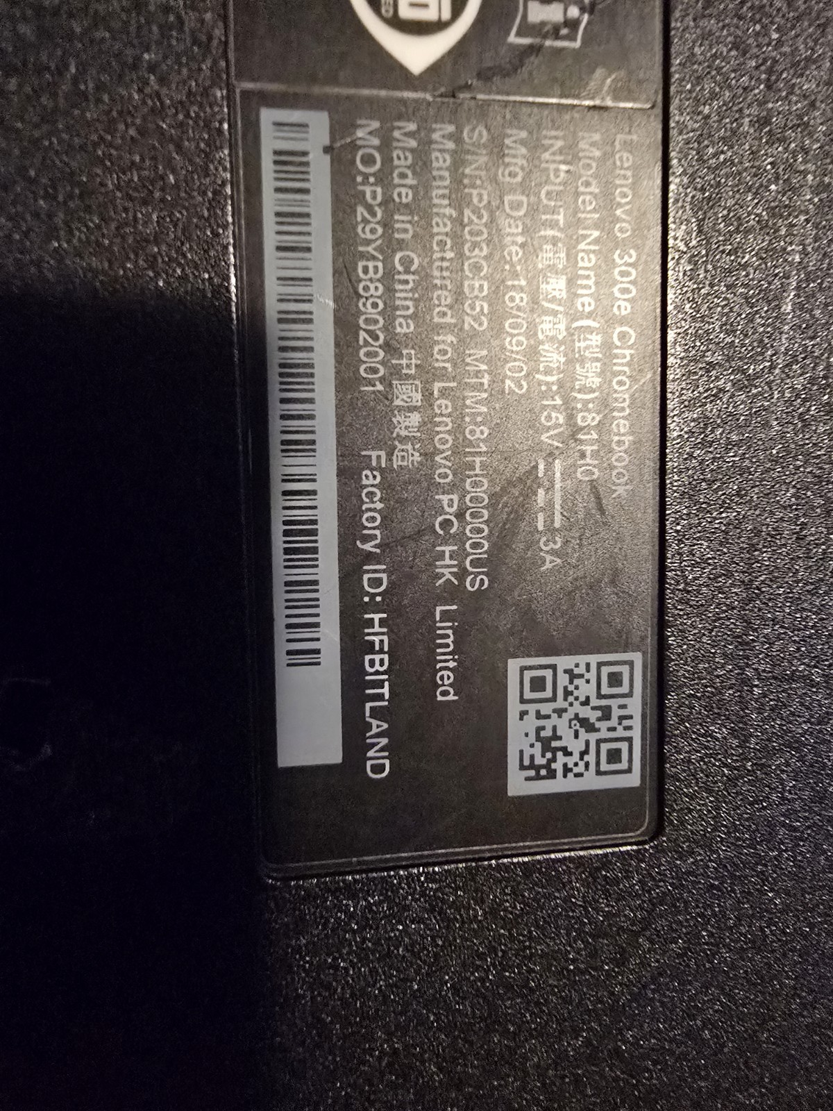 Lenovo 300e Chromebook TOUCHSCREEN #194