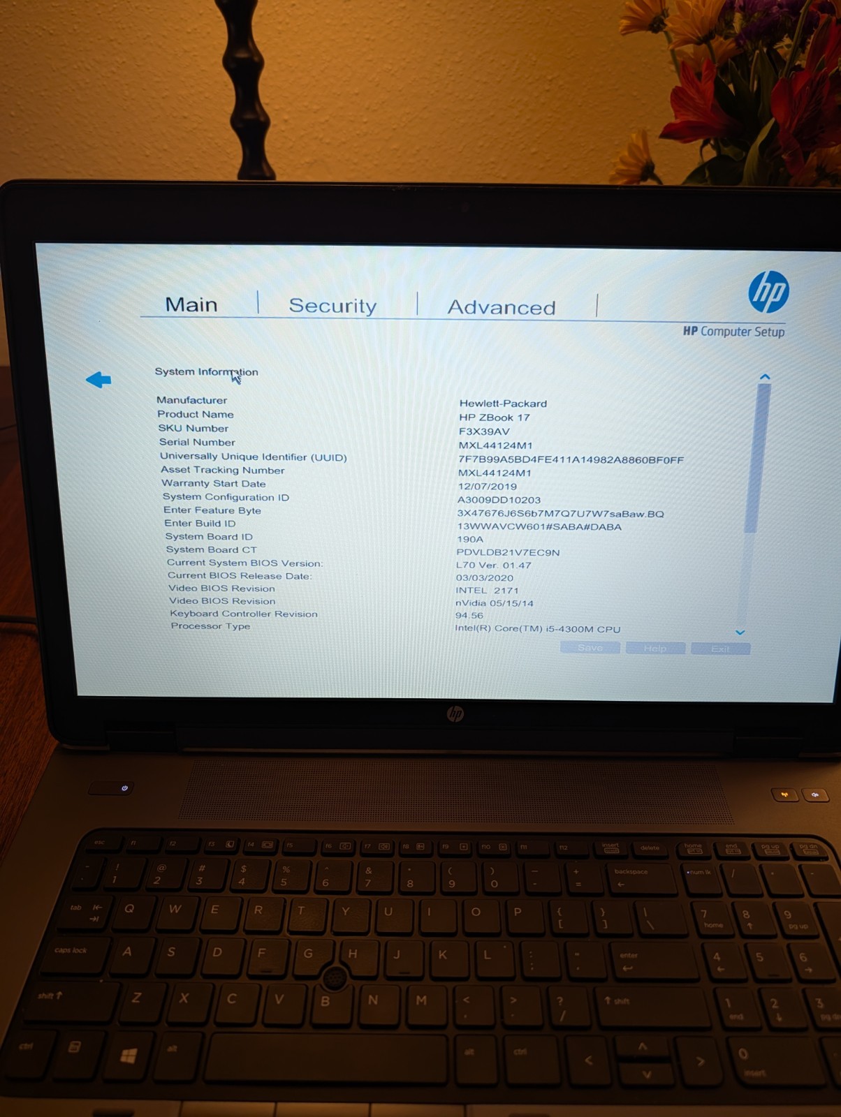Hp ZBook 17 Core I5-4300M Workstation Laptop