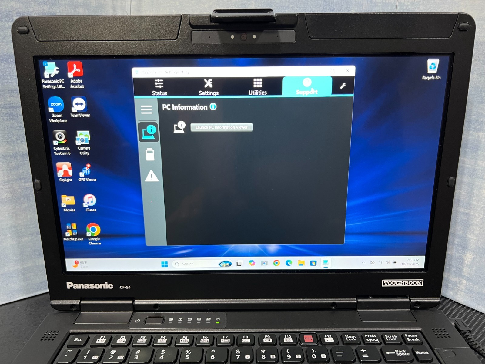 CF-54F9885KM, i5-6300U 2.40Ghz,8GB Mem,256GB SSD,Touchscreen,4G LTE,GPS,3,820Hrs
