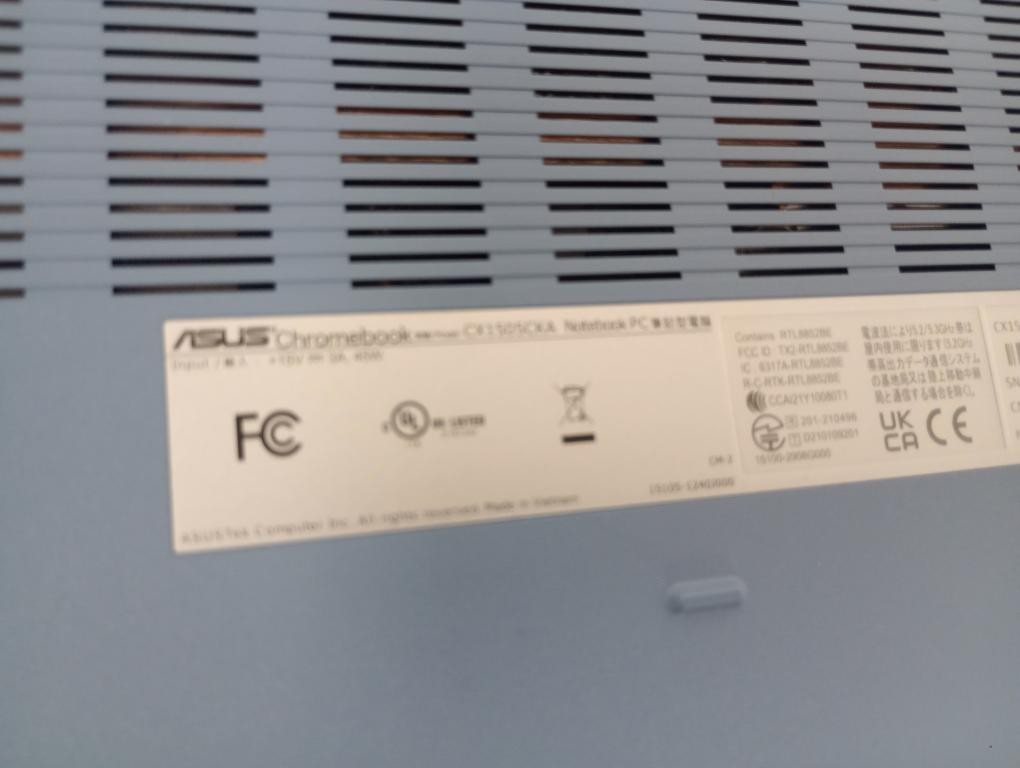 ASUS CHROMEBOOK IOB 4GB 128GBSSD – MODEL CX1505CKA (P08036651)